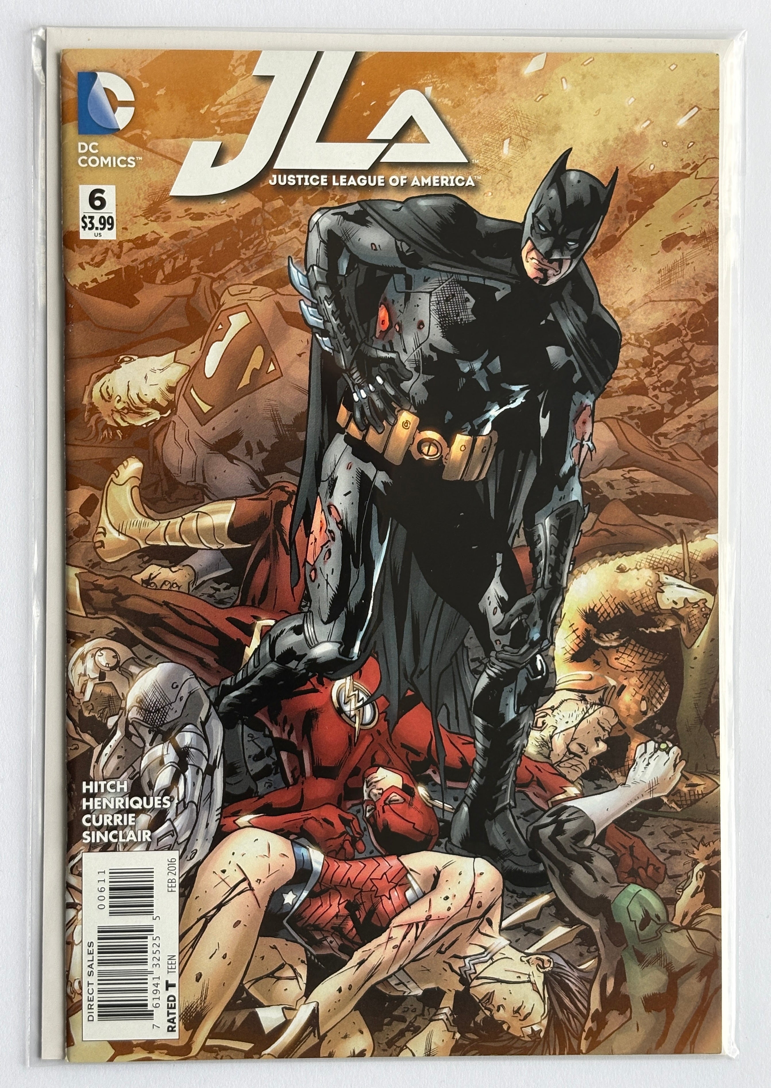 JLA #6 - Justice League of America - 1st Print DC Comics February 2016 VF 8.0