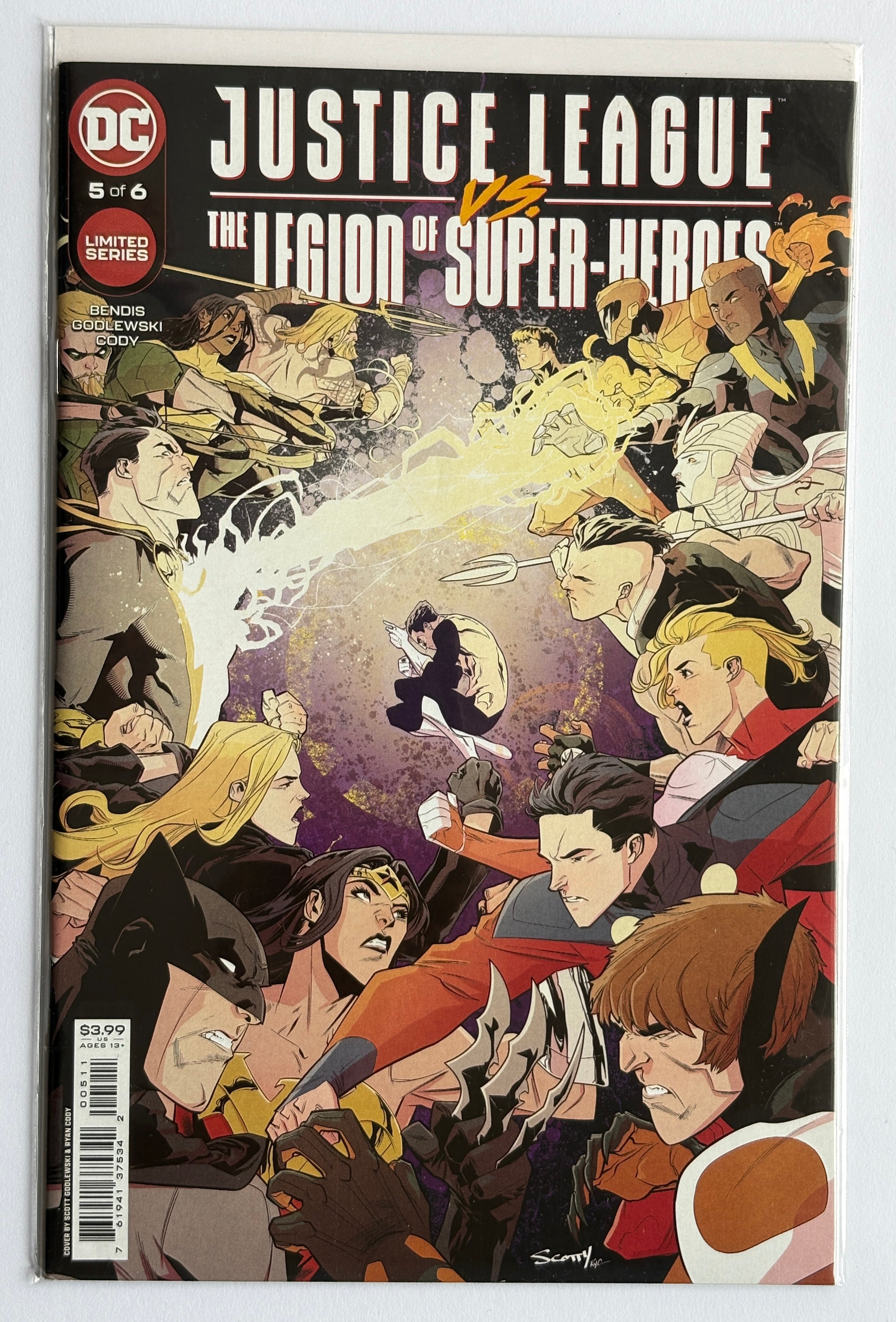 Justice League vs The Legion of Super-Heroes #5 (5 of 6) DC October 2022 NM- 9.2