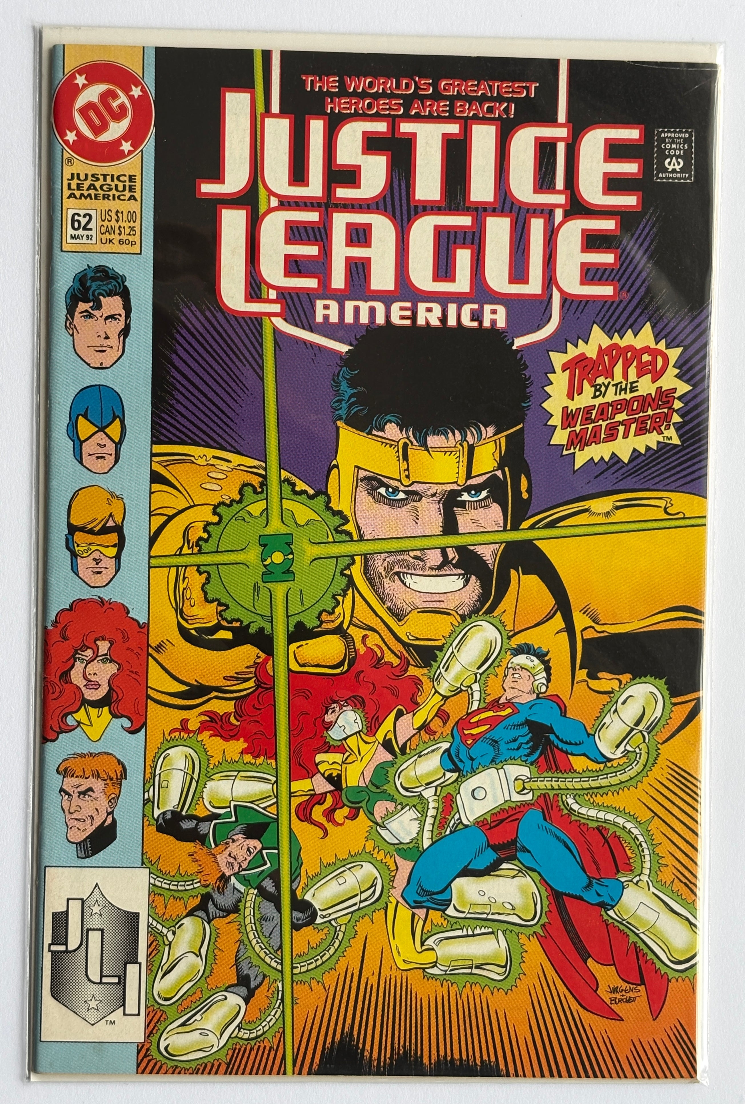 Justice League America #62 - DC Comics May 1992 VF- 7.5