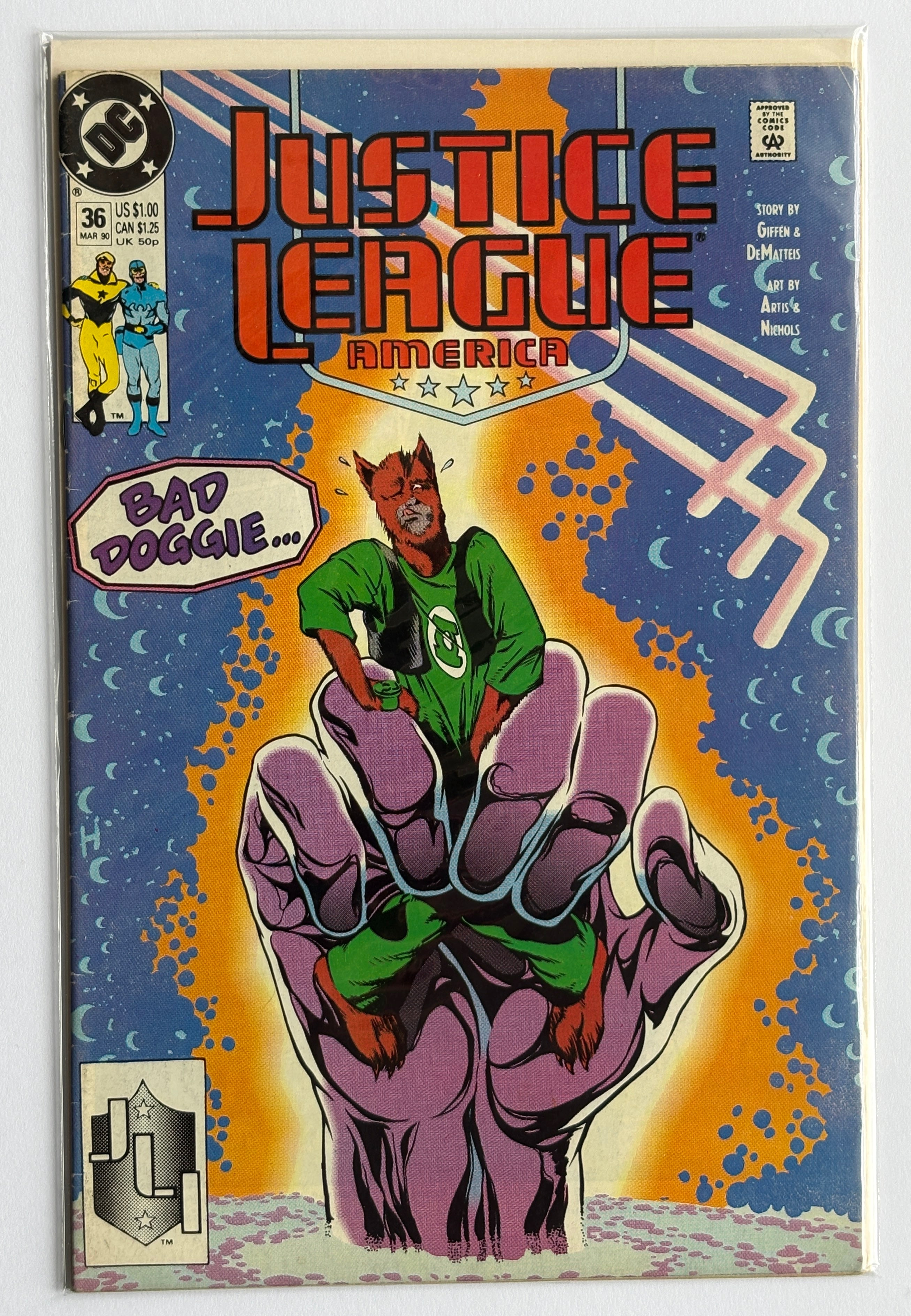 Justice League America #36 - DC Comics March 1990 FN- 5.5