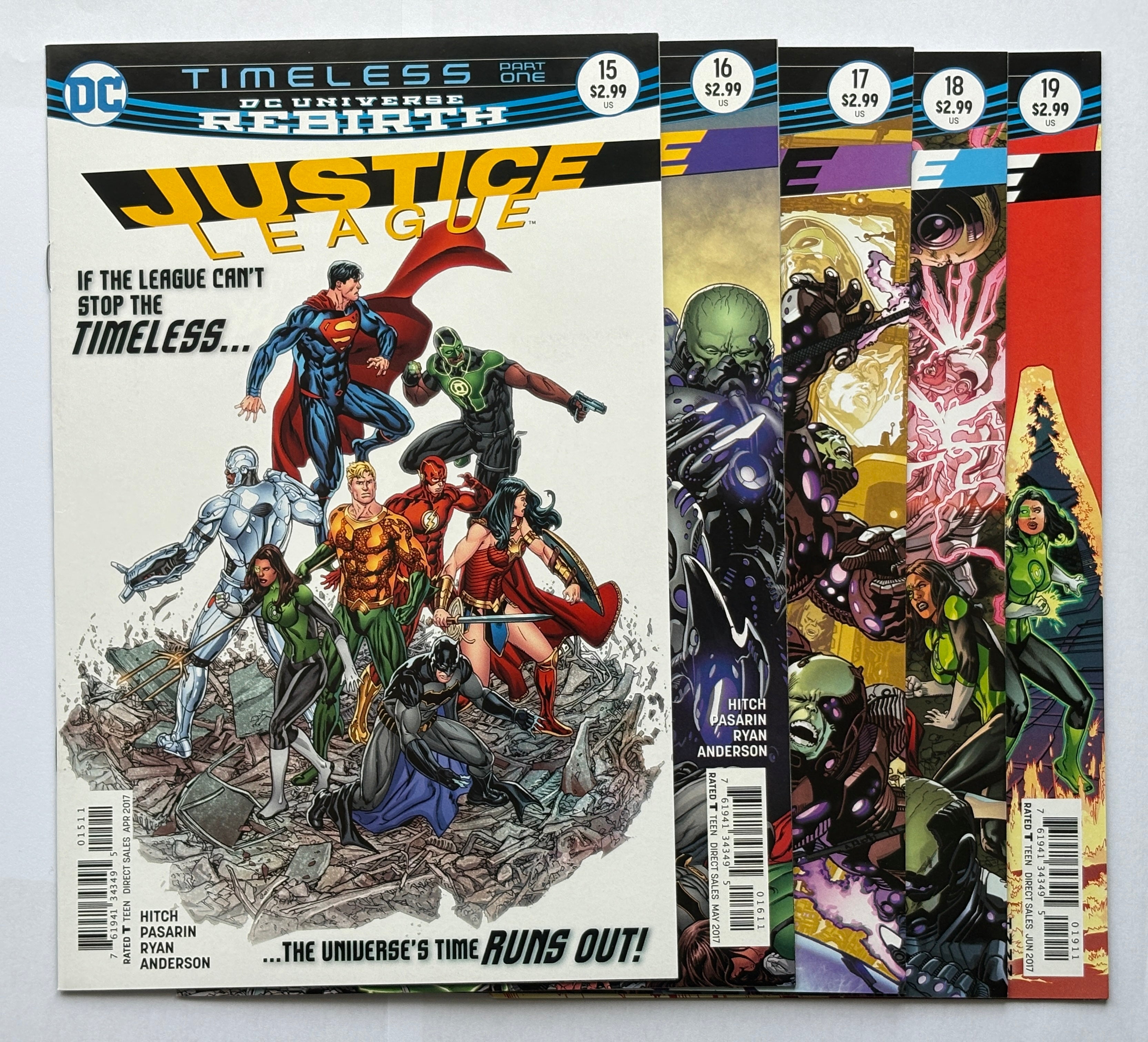 Justice League Rebirth #15 to 19 - Timeless (5 Issues) DC Comics 2017 VF/NM 9.0