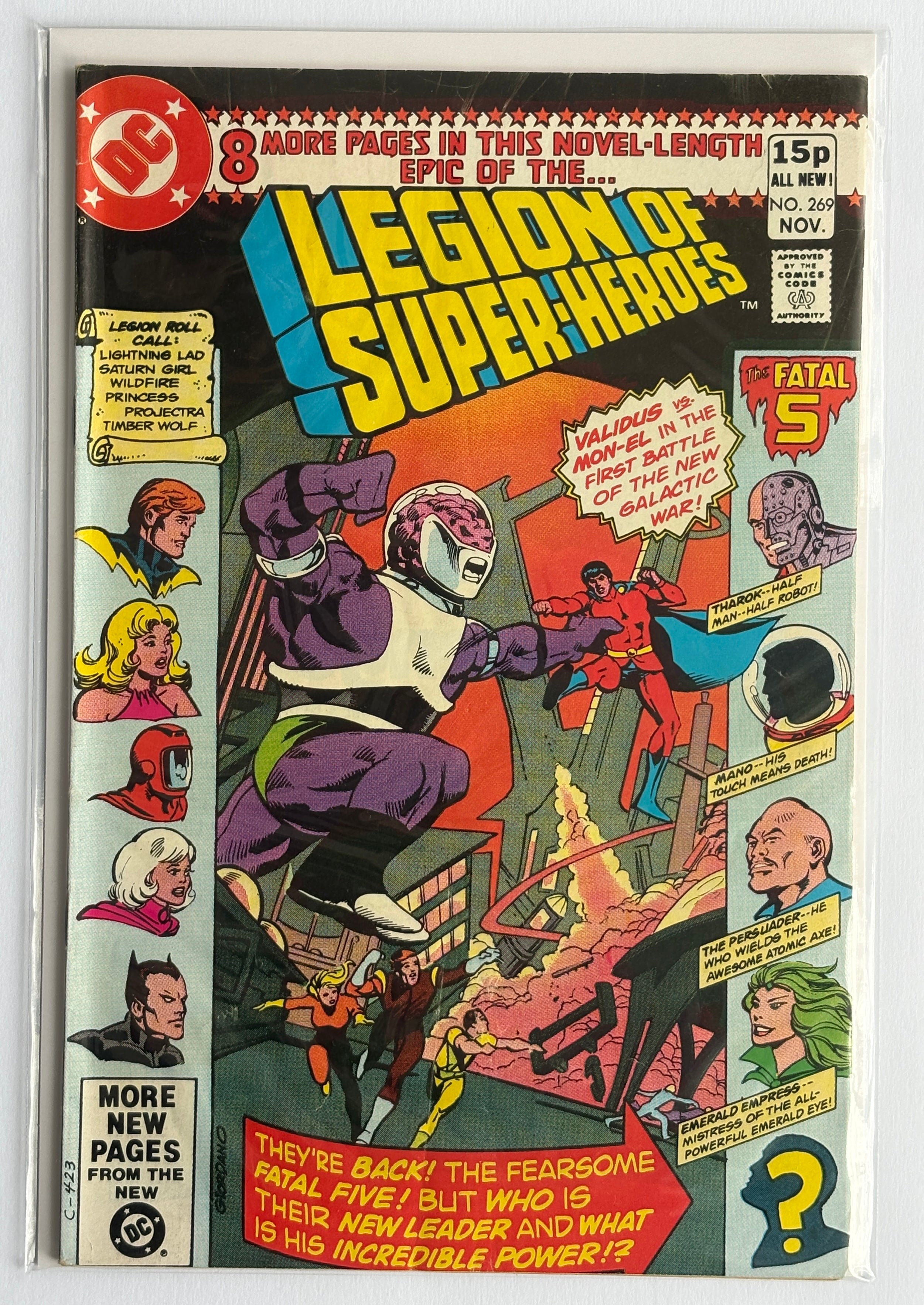 The Legion of Super-Heroes #269 - UK Variant DC Comics November 1980 FN 6.0
