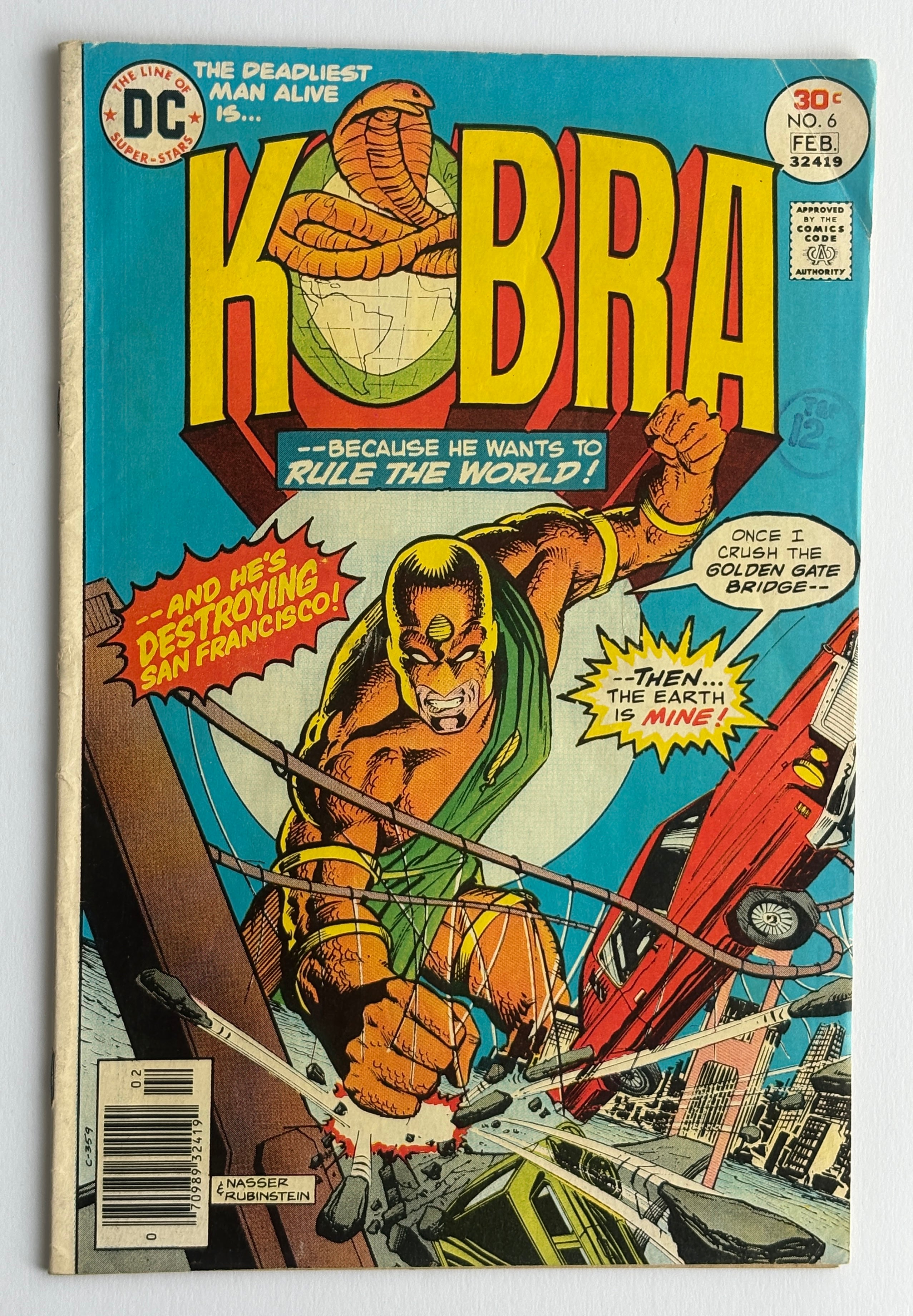 Kobra #6 - DC Comics February 1977 VG/FN 5.0