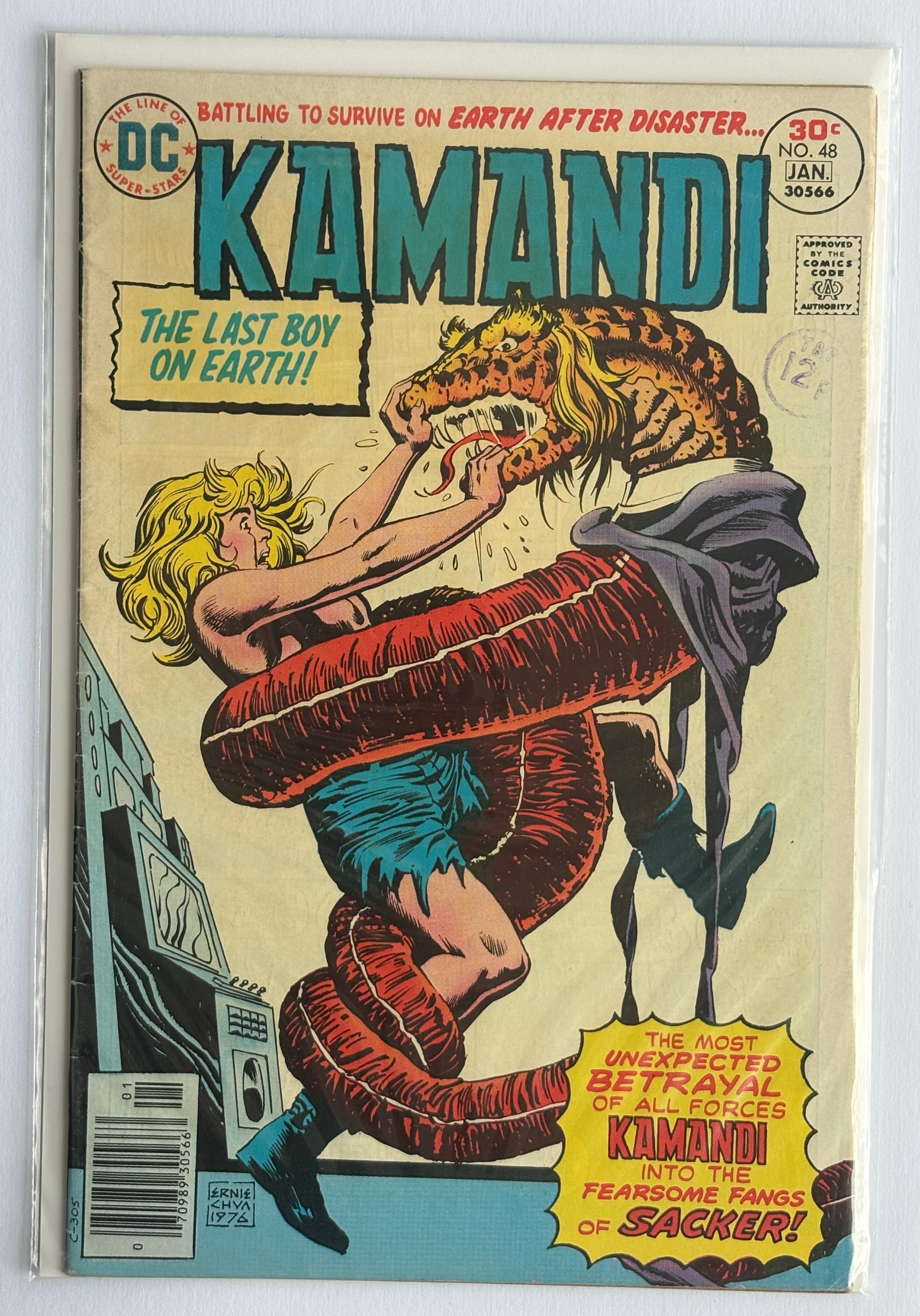 KAMANDI The Last Boy on Earth! #48 - DC Comics January 1977 FN- 5.5
