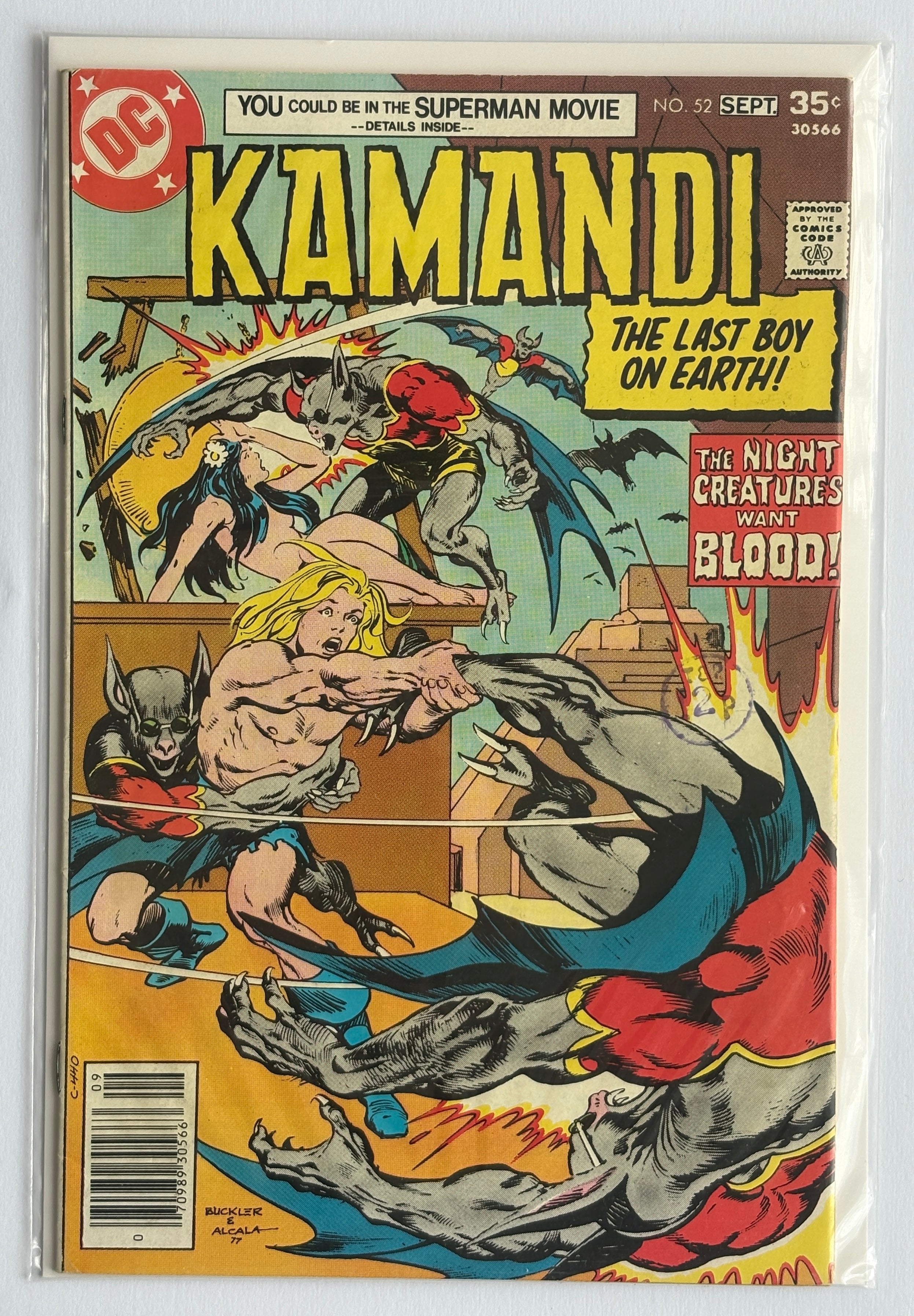 KAMANDI The Last Boy on Earth! #52 - DC Comics September 1977 FN+ 6.5
