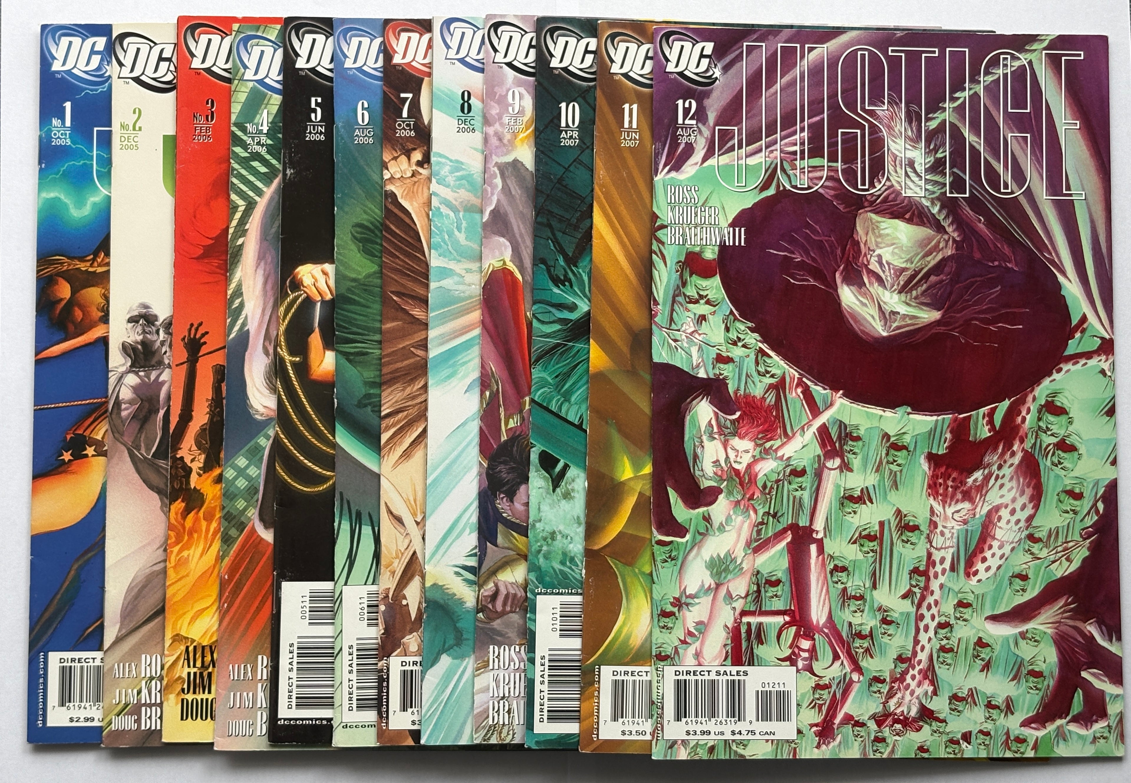 Justice #1 to 12 (12 Issues) 1st Prints DC Comics 2005/7 VF- 7.5