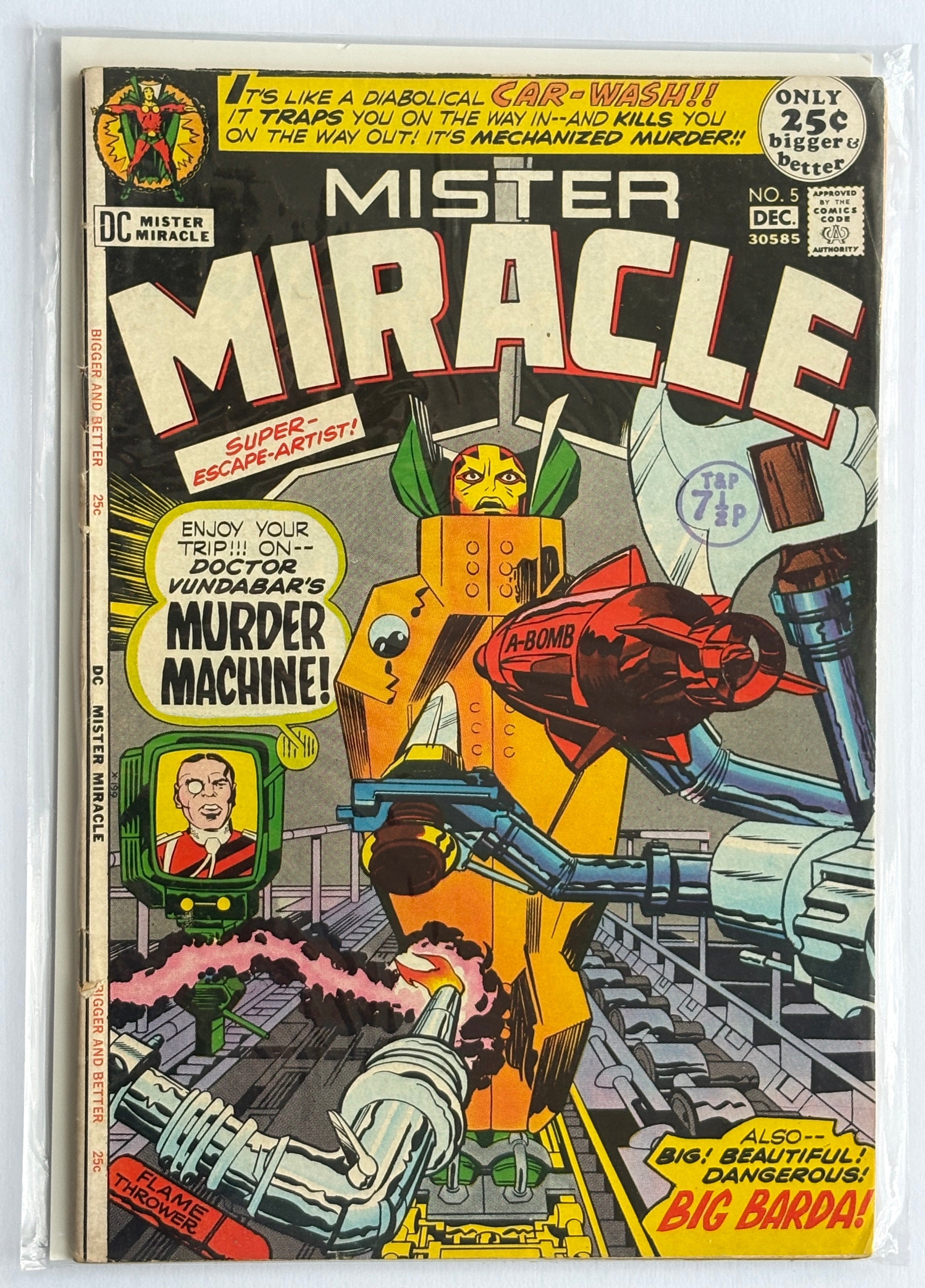 Mister Miracle #5 - Big Barda; Boy Commandos 25c Issue December 1971 FN- 5.5