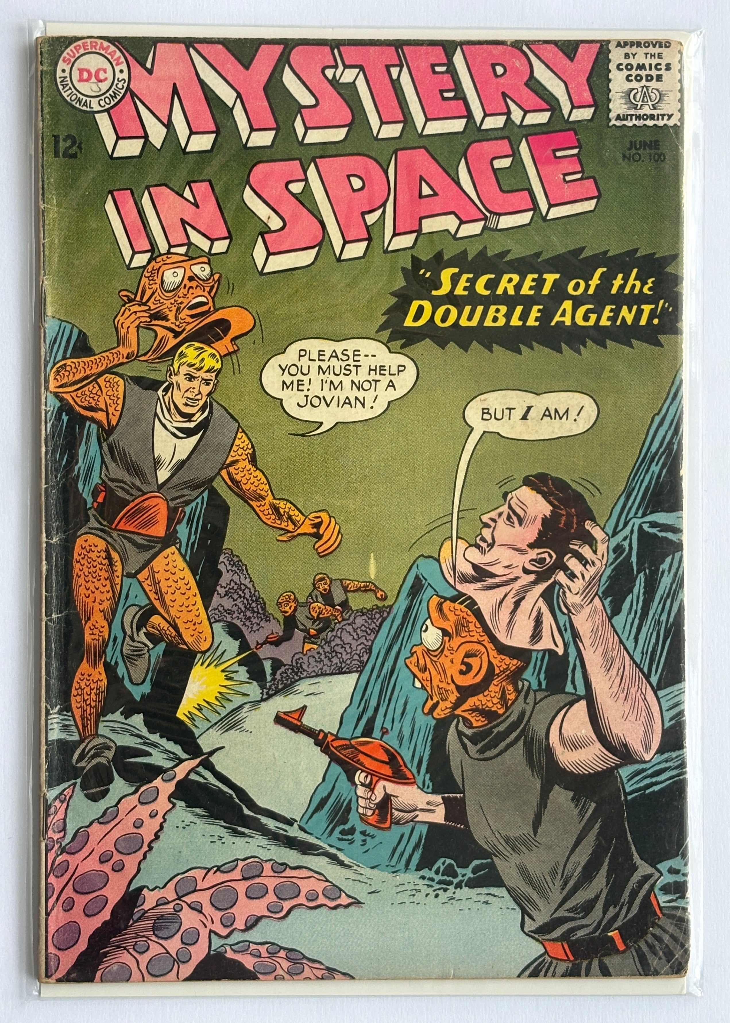 Mystery In Space #100 - Secret of the Double Agent - DC Comics June 1965 VG/FN 5.0