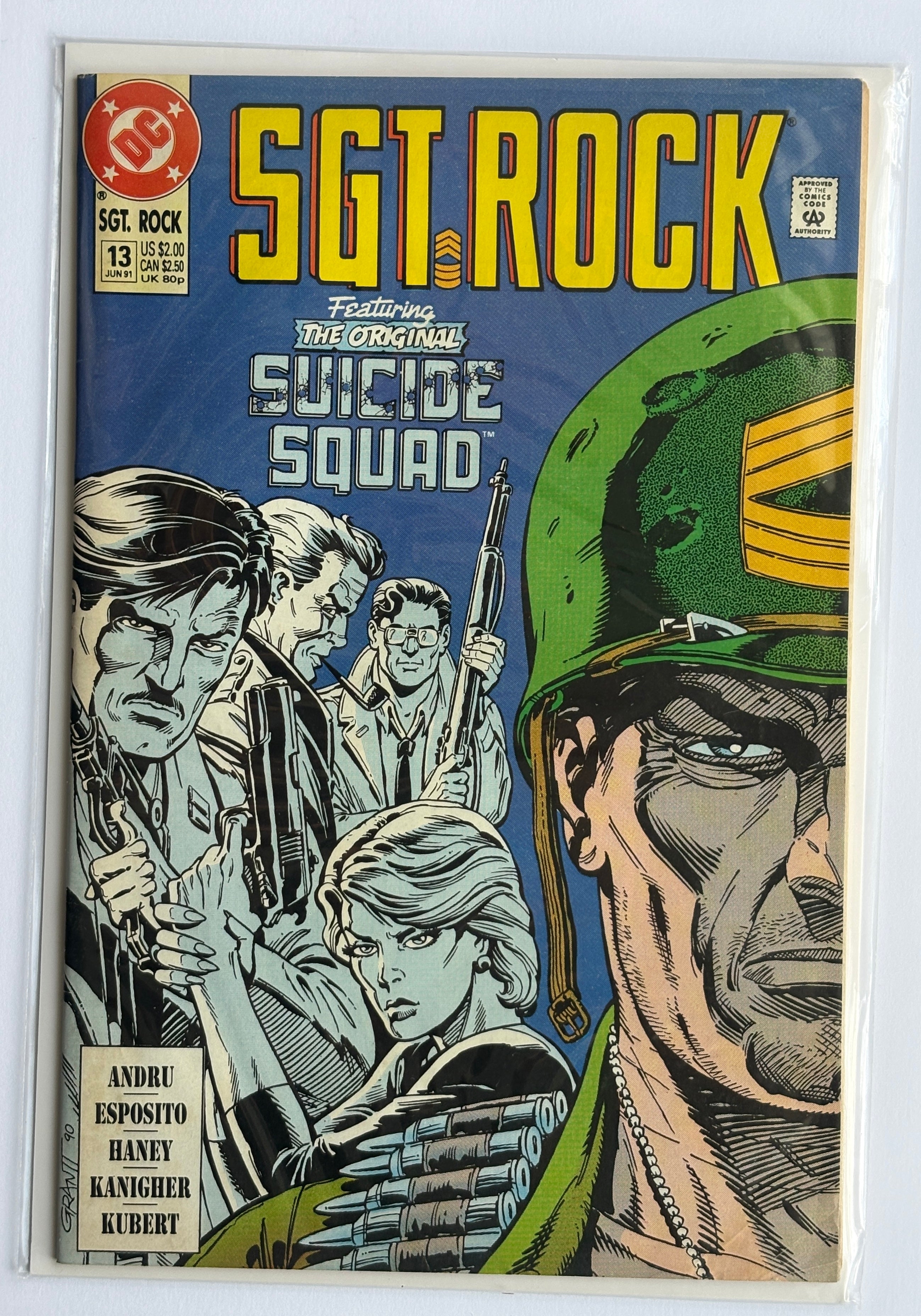 SGT Rock #13 - Ft The Original Suicide Squad - DC Comics June 1991 FN+ 6.5
