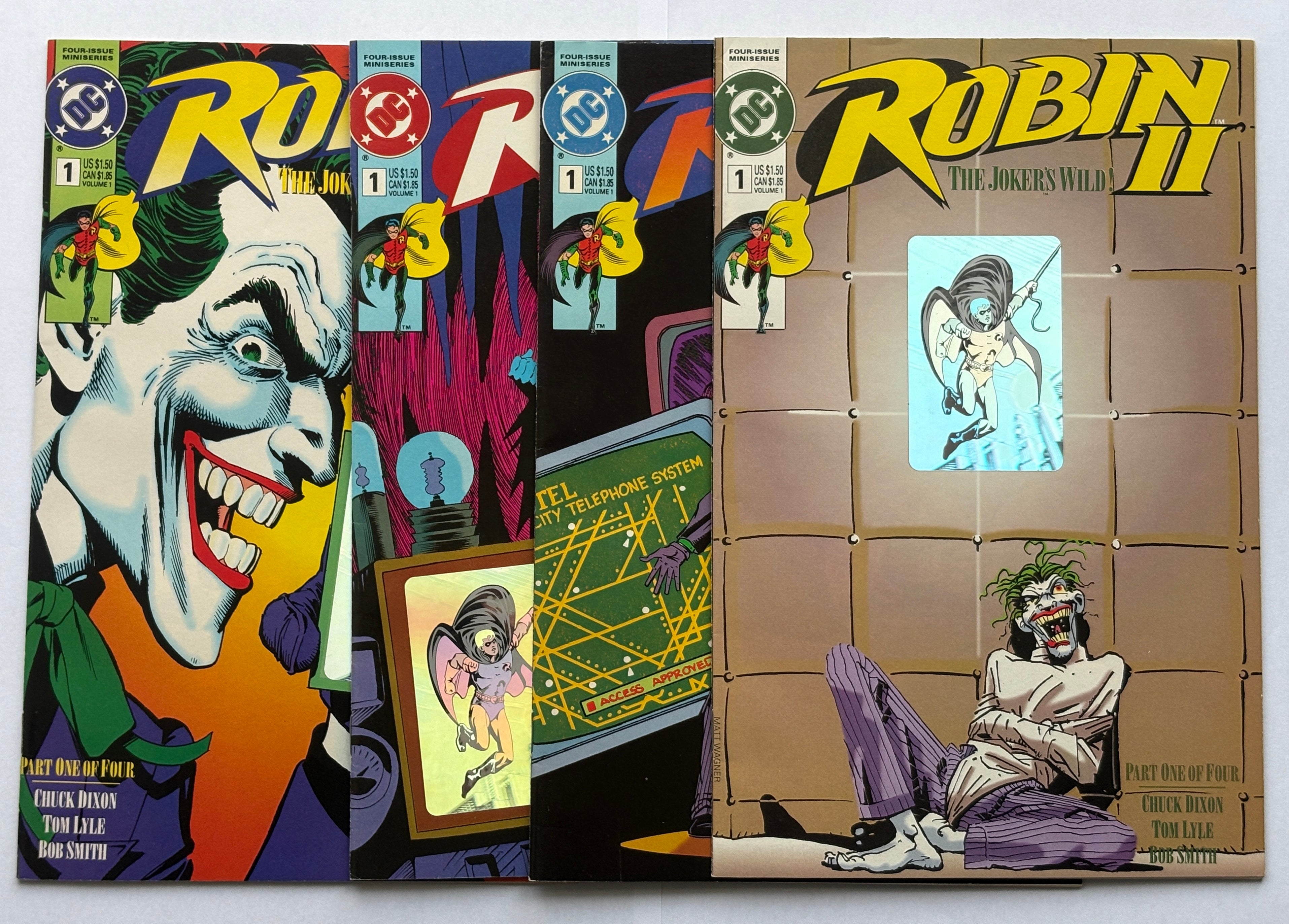 Robin II #1 - The Joker's Wild - 4 Different Covers (4 Comics) 1991 VF- 7.5