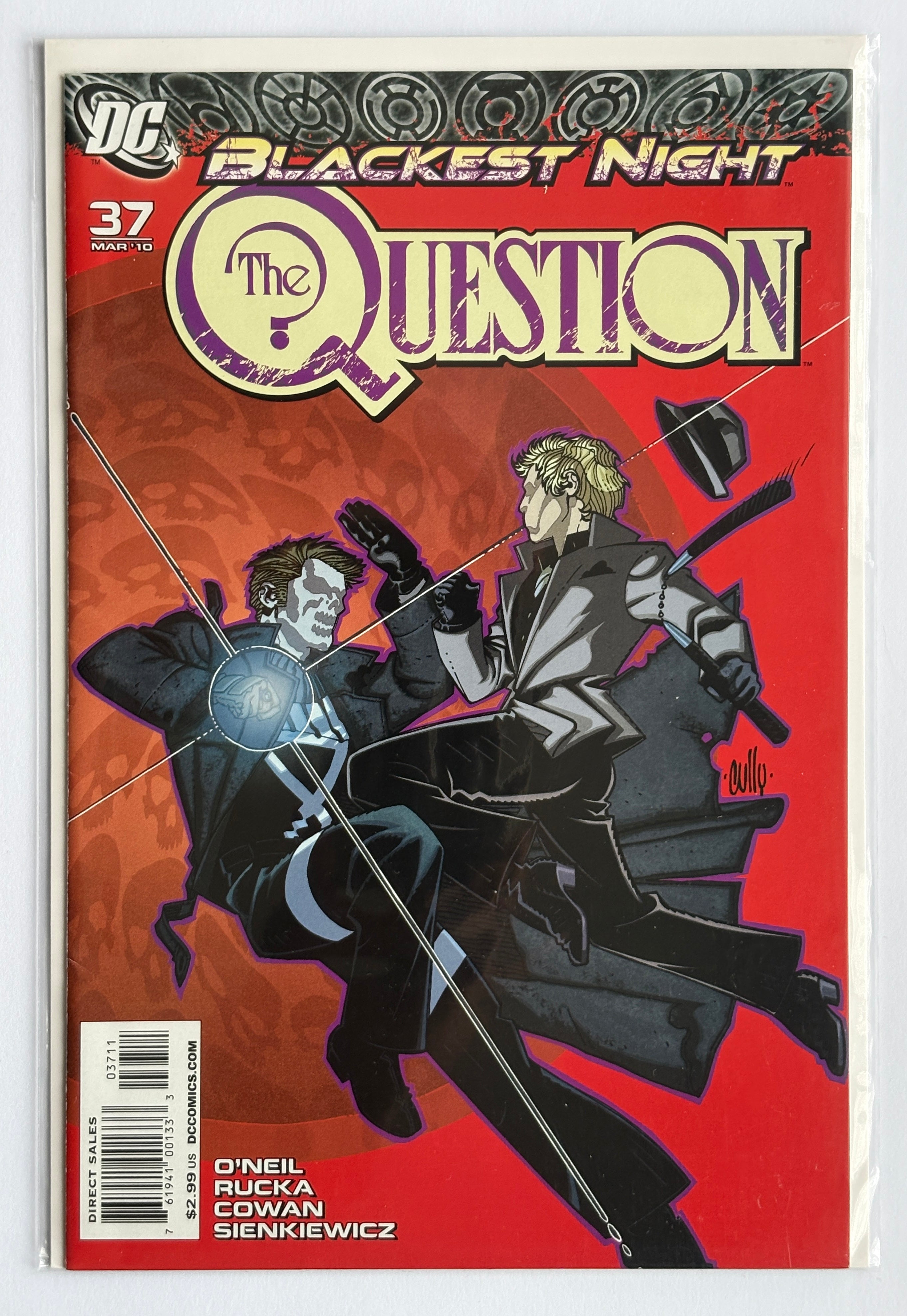 The Question #37 1st Printing Blackest Night Sienkiewicz March 2010 F/VF 7.0