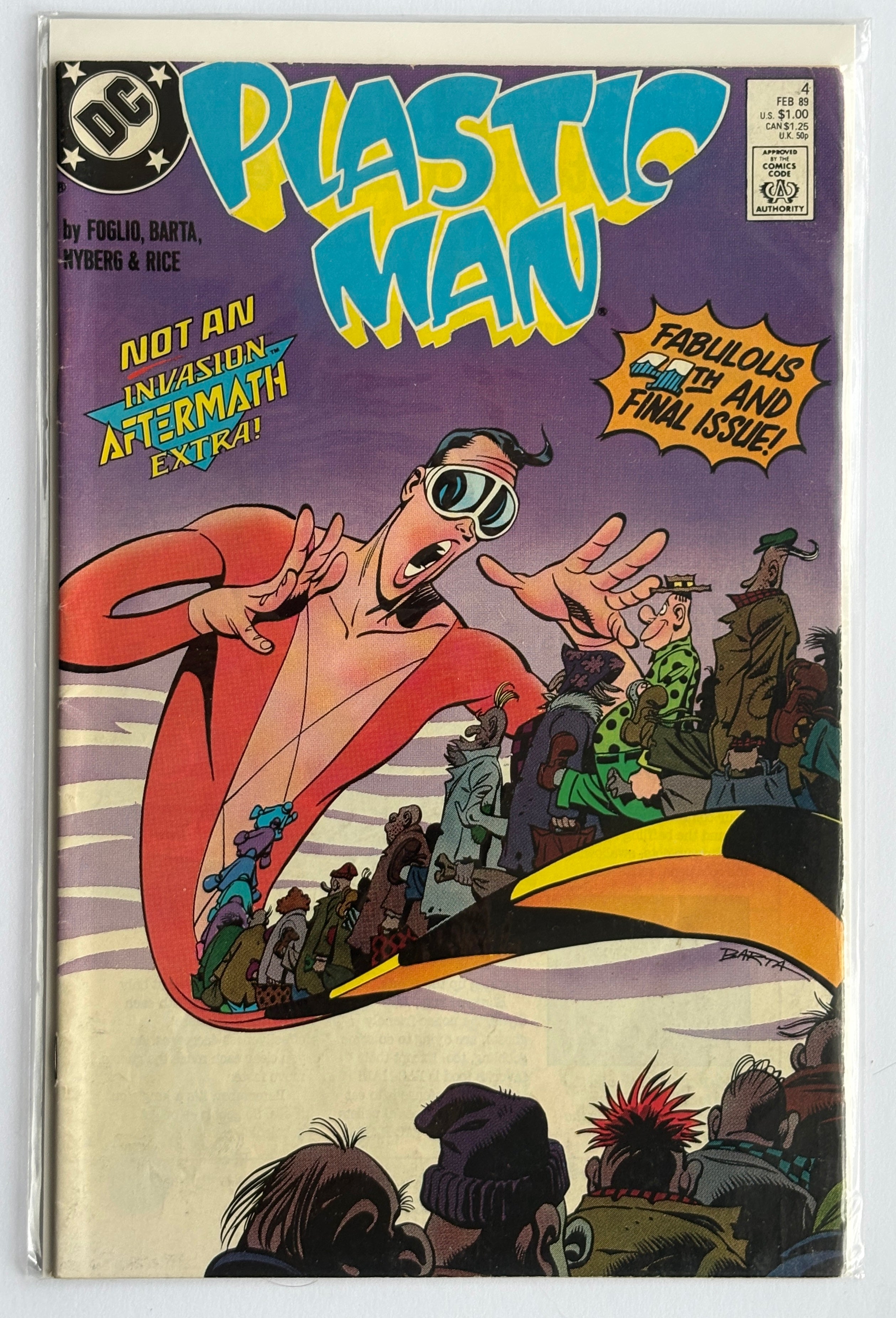 Plastic Man #4 - 1st Printing - DC Comics February 1989 FN 6.0