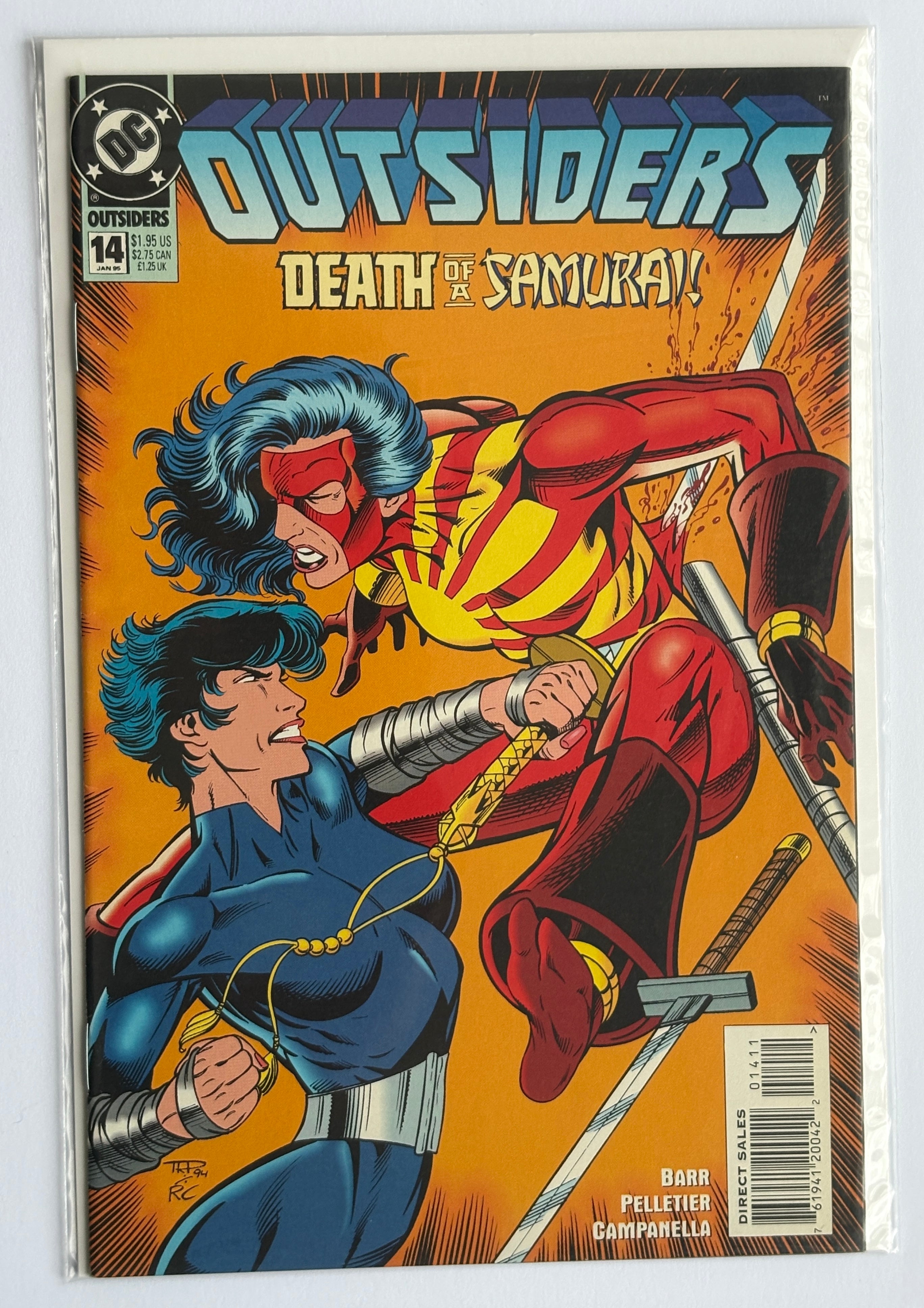 Outsiders #14 - Death of a Samurai 1st Printing DC Comics January 1995 VF- 7.5