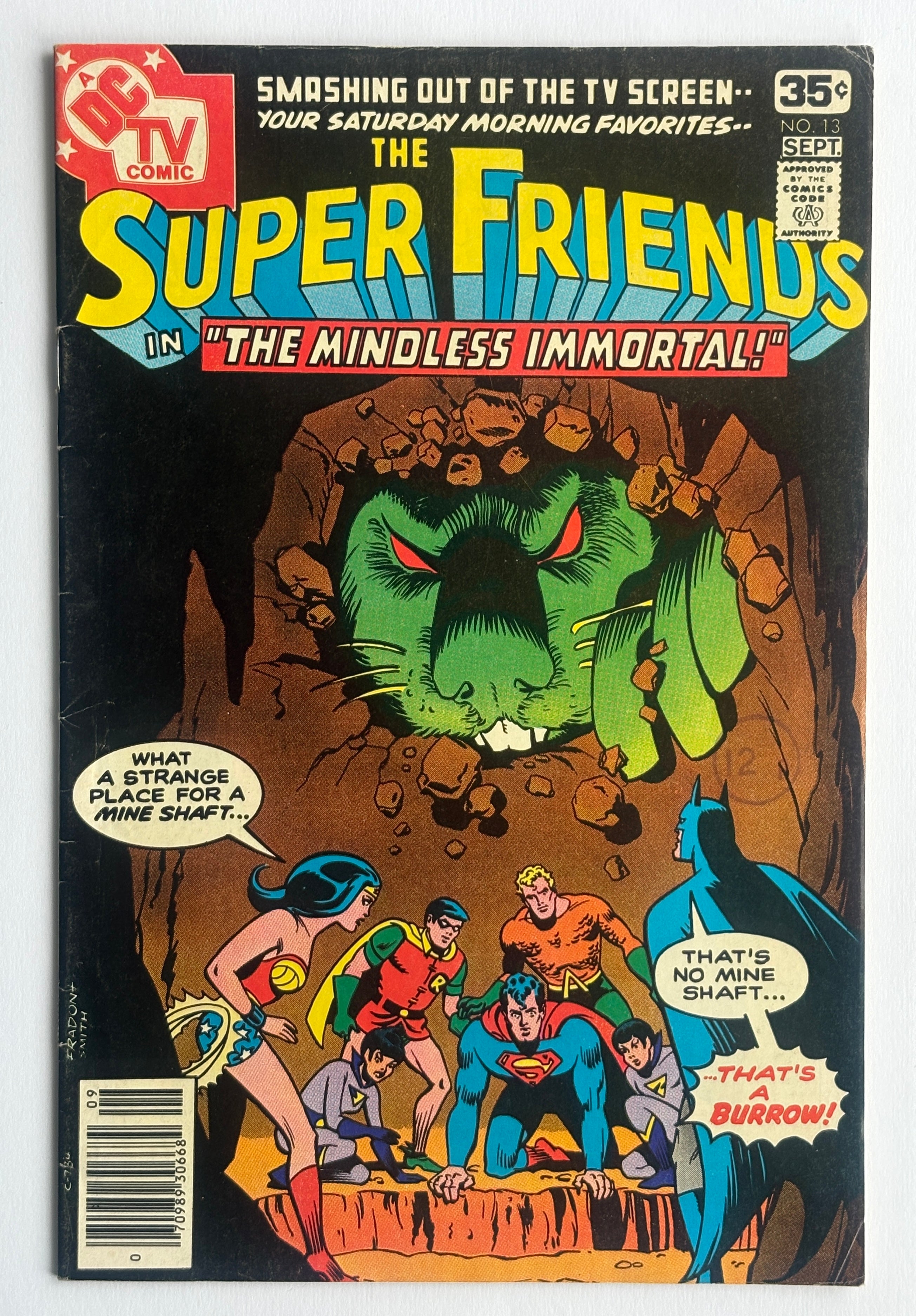 The Super Friends #13 - The Mindless Immortal DC Comics September 1978 FN 6.0