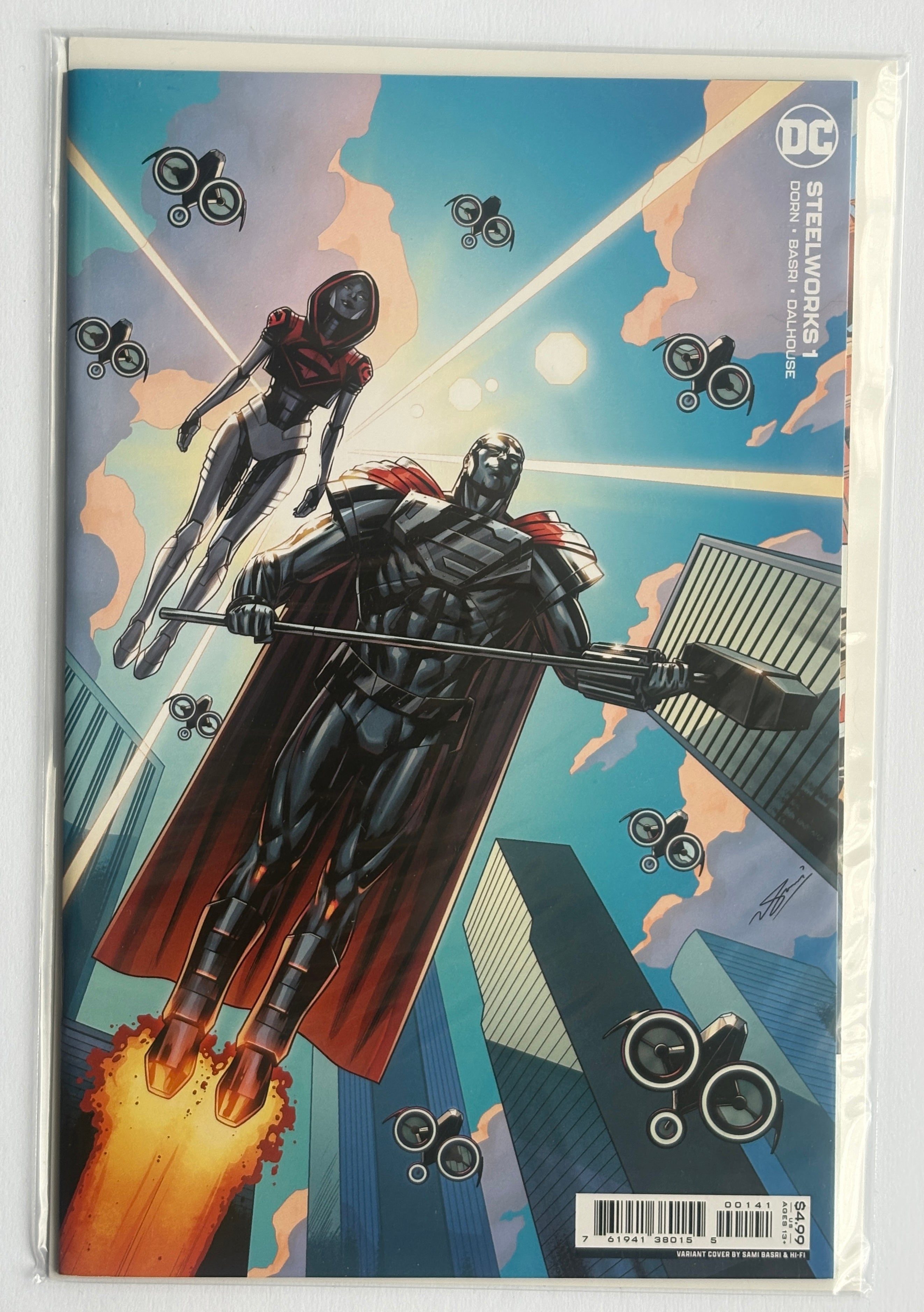 Steelworks #1 - 1st Print Sami Basri & Hi-Fi Variant DC August 2023 NM 9.4