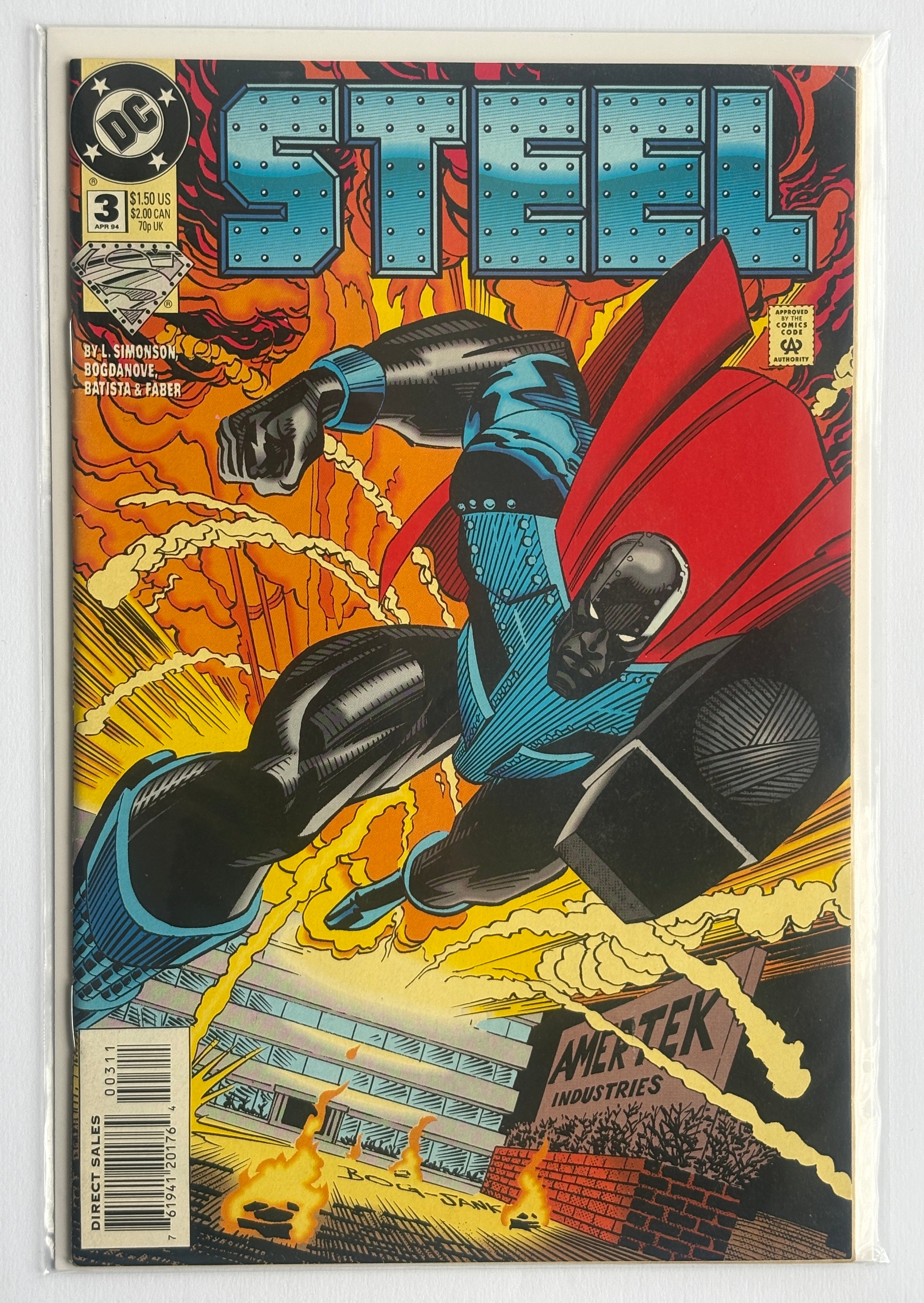 Steel #3 - 1st Printing DC Comics April 1994 VF- 7.5