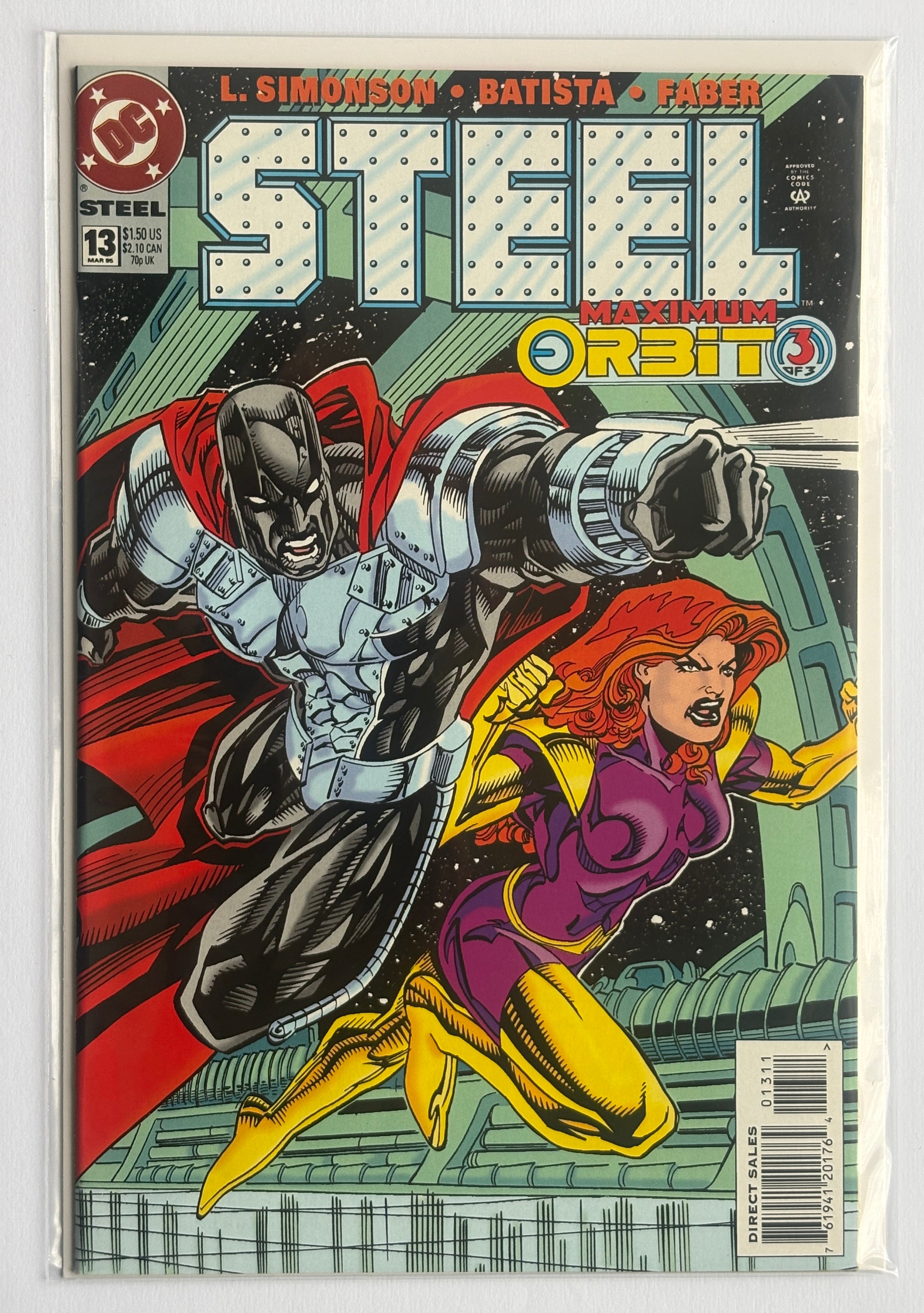 Steel #13 - (Maximum Orbit 3 of 3) 1st Printing DC March 1995 VF 8.0