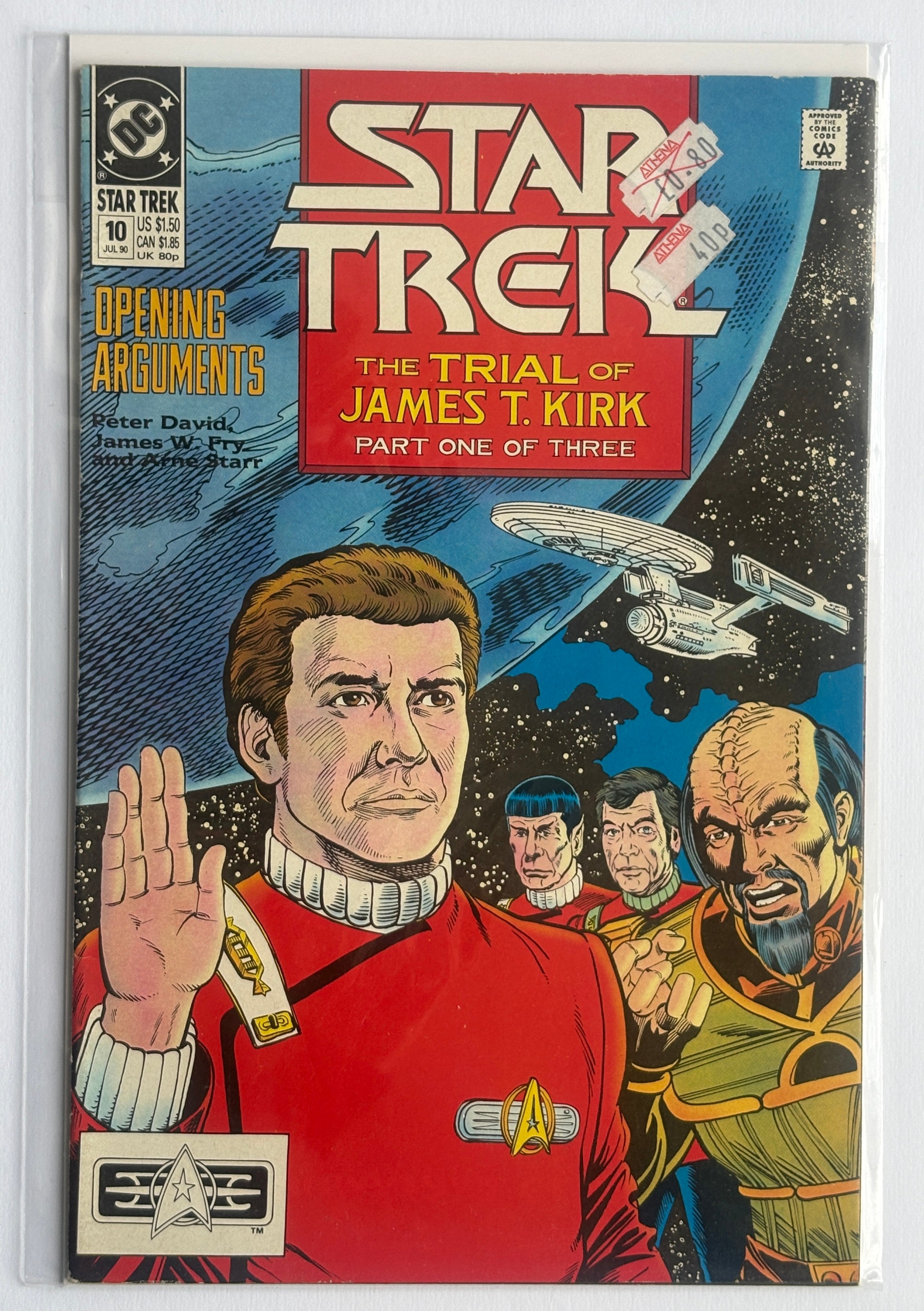 Star Trek #10 The Trial of James T. Kirk Part 1 - DC Comics July 1990 F/VF 7.0