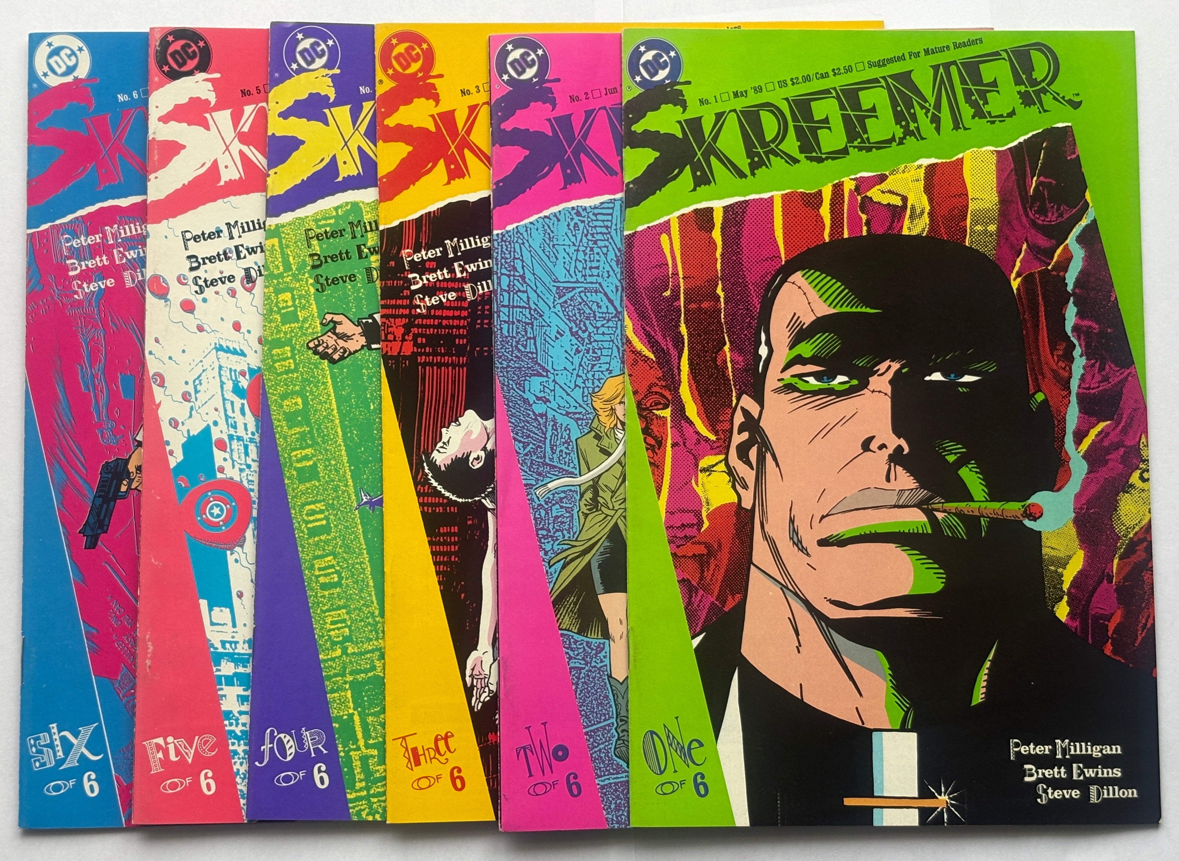 Skreemer #1 to 6 Complete Set 6 Issues DC Comics 1989 VF 8.0