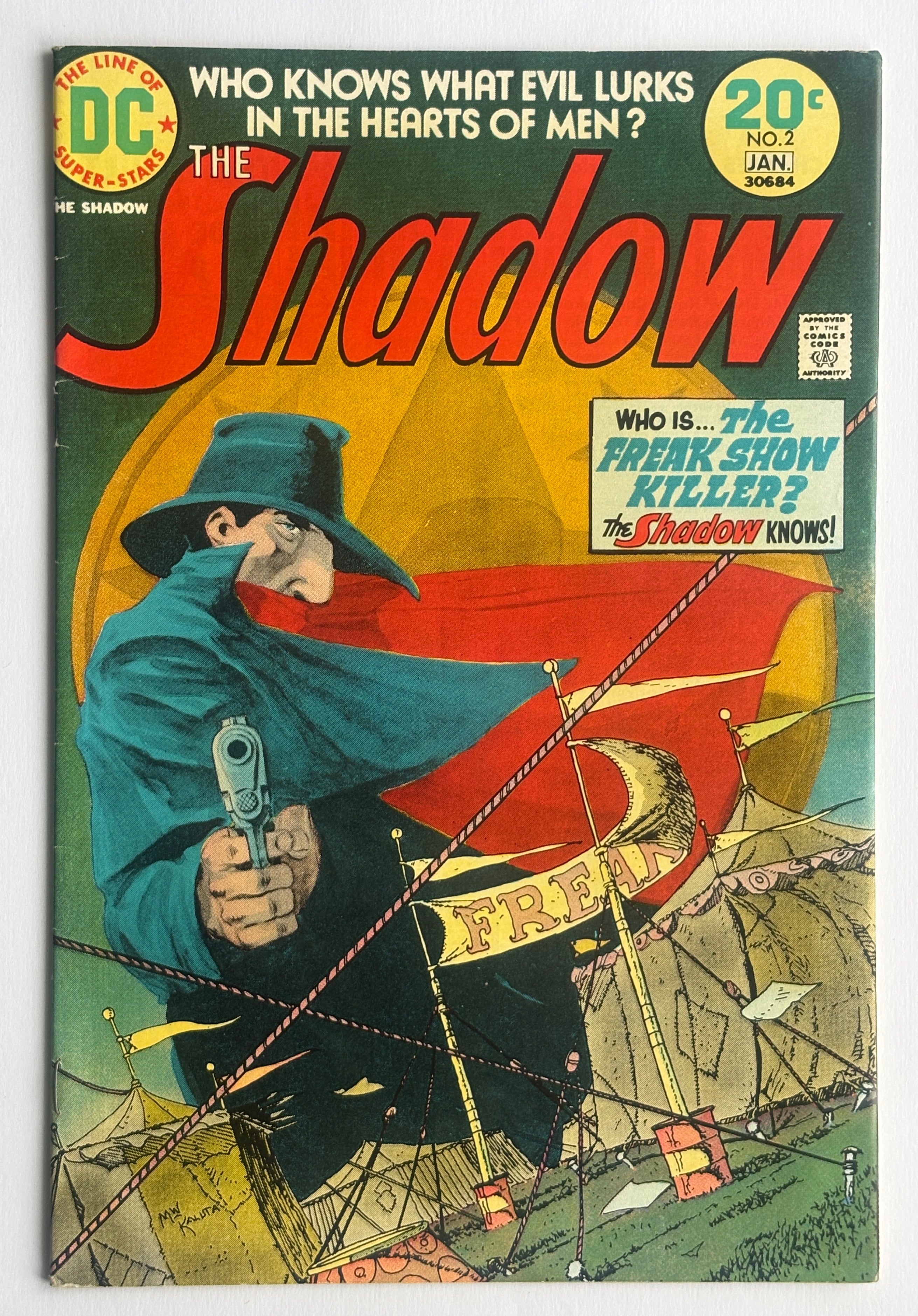 THE SHADOW #2 - Freak Show Killer - DC Comics January 1974 F/VF 7.0