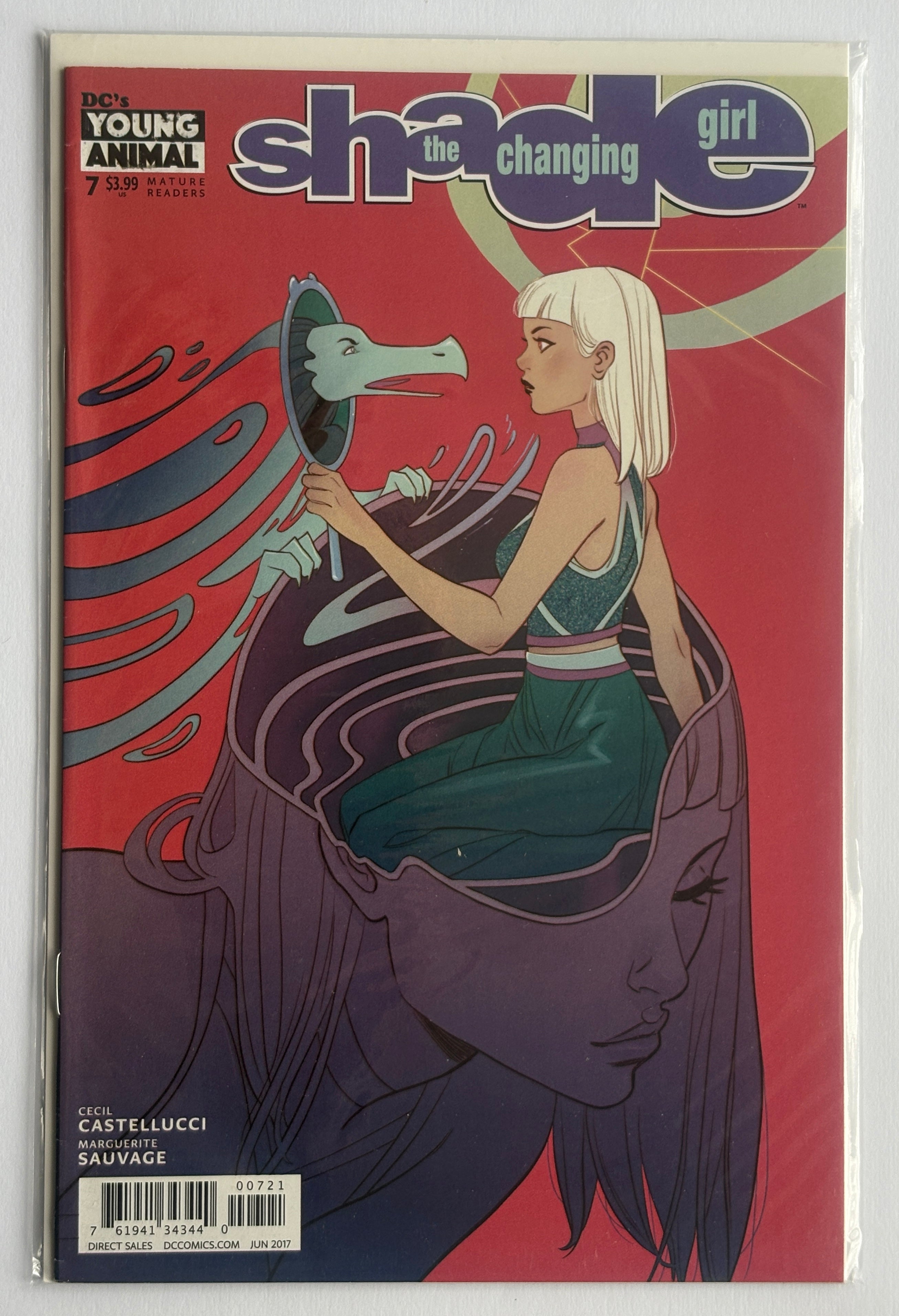 Shade the Changing Girl #7 - 1st Printing Cover B - DC Comics June 2017 VF 8.0