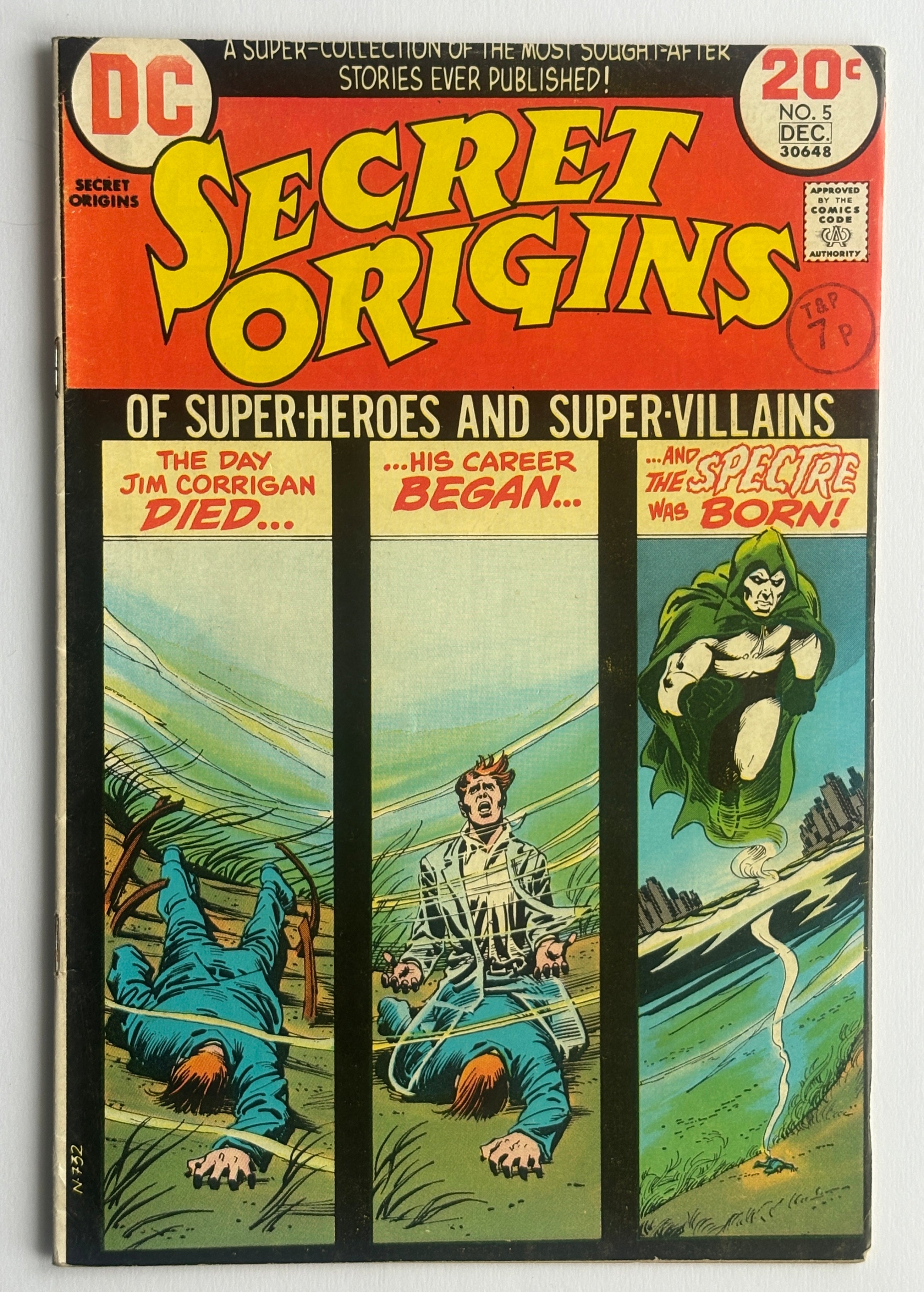 SECRET ORIGINS #5 - and the Spectre was Born! - December 1973 F/VF 7.0
