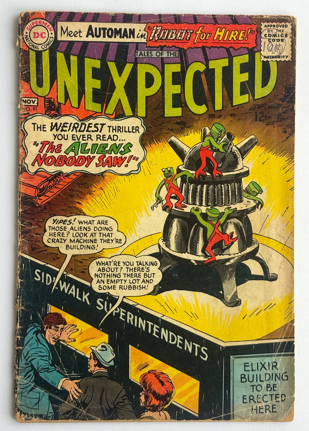 Tales of the Unexpected #91 - The Aliens Nobody Saw! - Nov 1965 GD 2.0