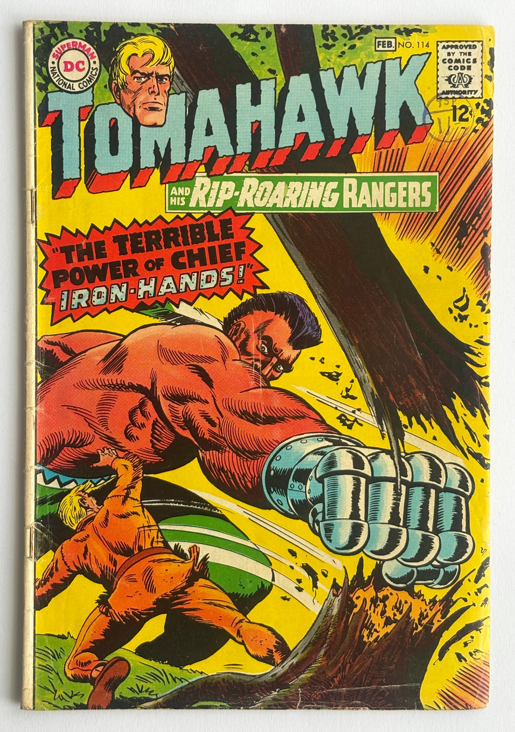Tomahawk & his Rip-Roaring Rangers #114 Chief Iron-hands Feb 1968 VG 4.0 (Rare)
