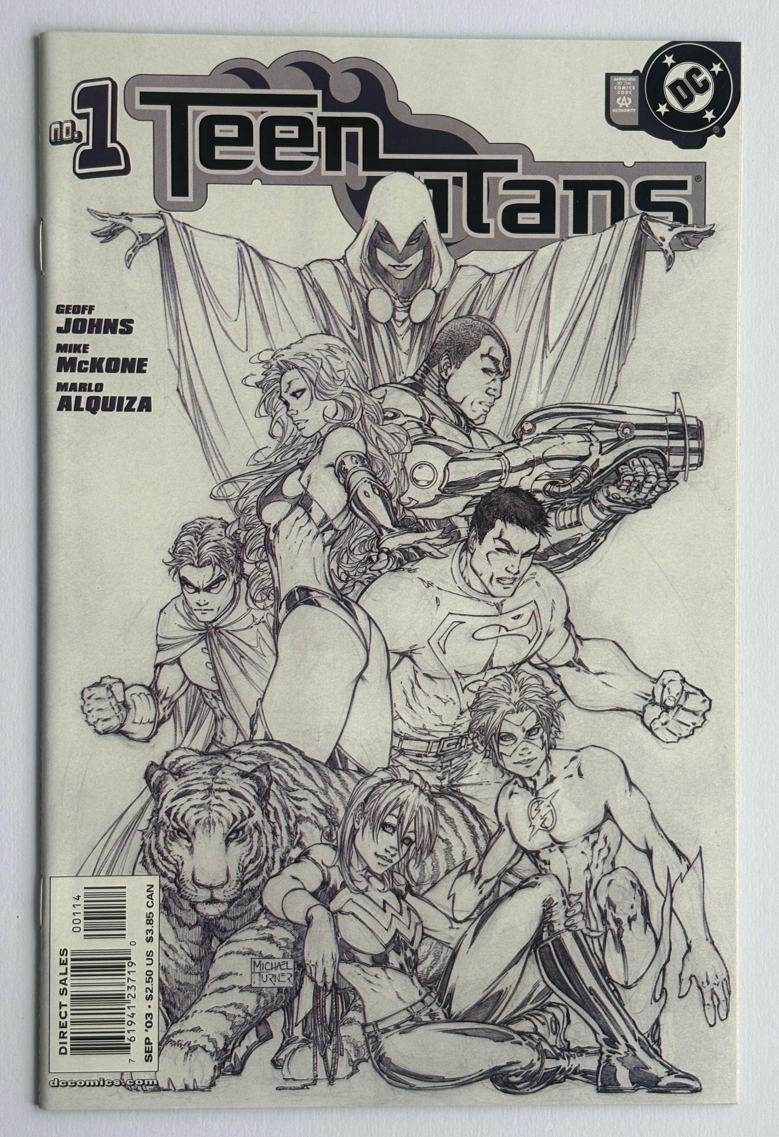 Teen Titans #1 - Sketch Cover Variant DC Comics September 2003 VF/NM 9.0