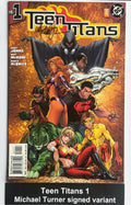 Teen Titans #1 - 1st Printing Signed by Michael Turner September 2003 VF+ 8.5