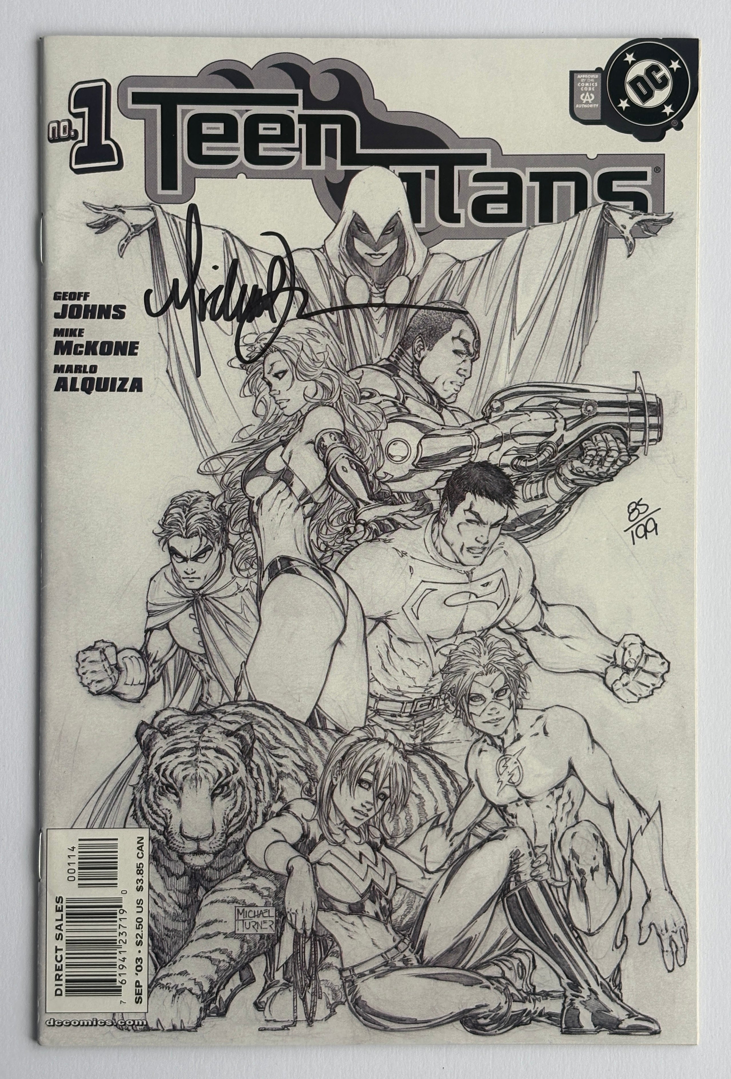 Teen Titans #1 - Sketch Cover Signed Michael Turner DF Limited to 199 VF 8.0