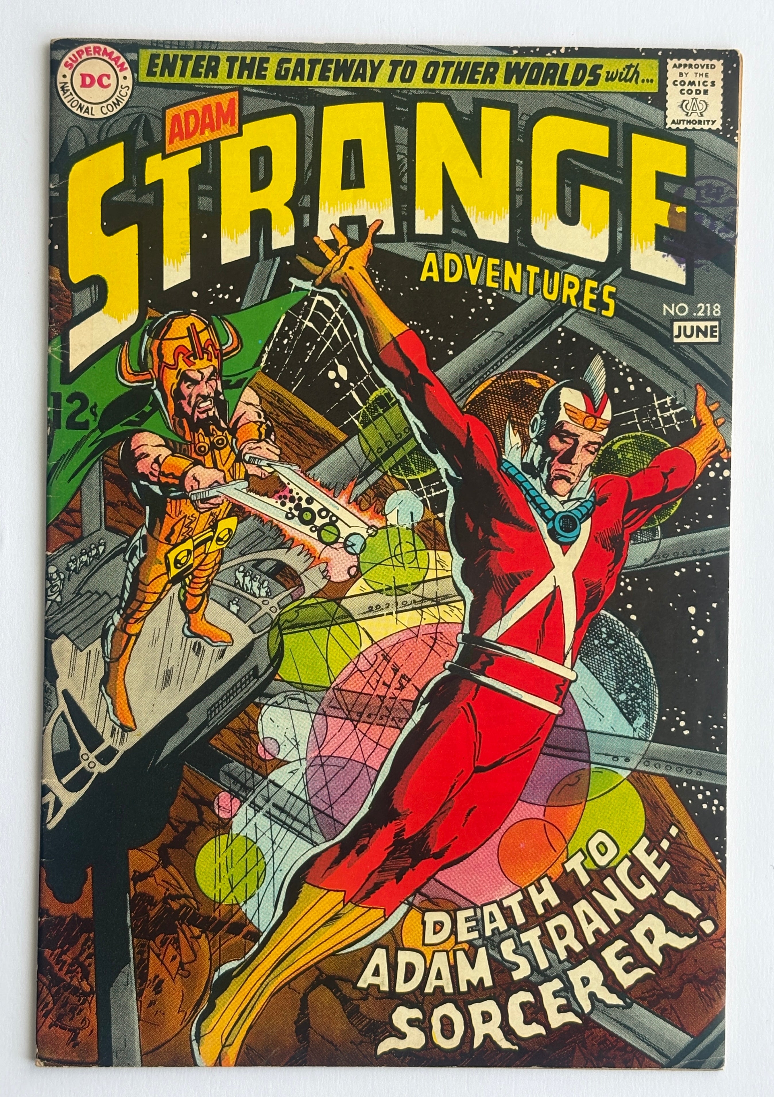 Strange Adventures #218 - Adam Strange  - DC Comics June 1969 FN 6.0