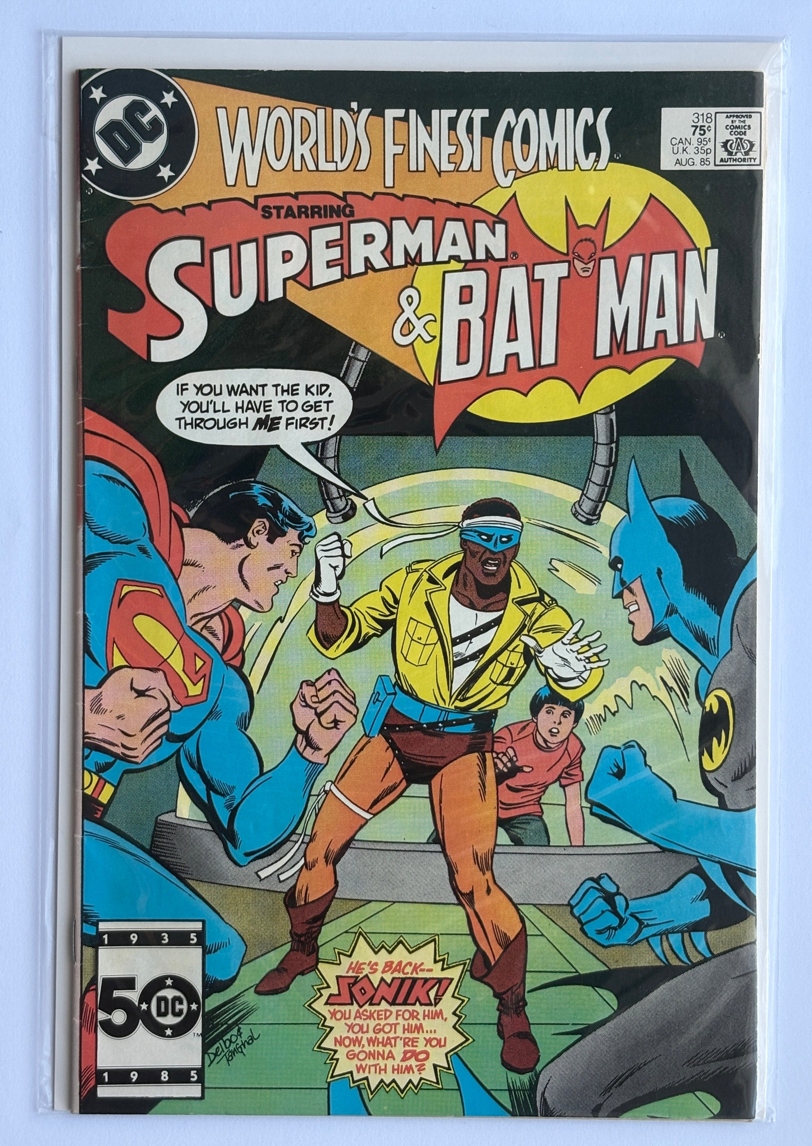 World's Finest Comics #318 - SONIK's back! - August 1985 FN+ 6.5