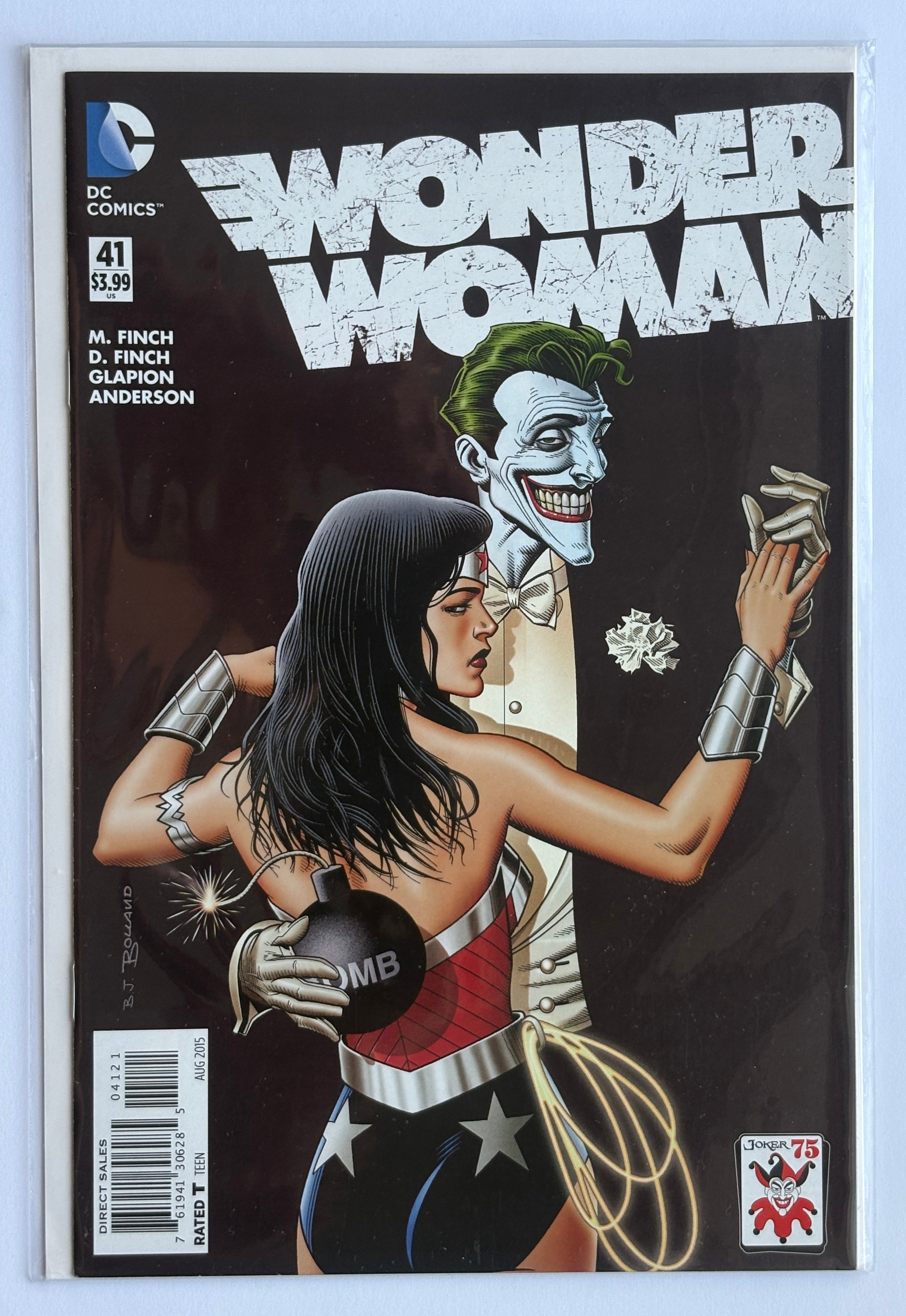 Wonder Woman #41 - 1st Print Brian Bolland Joker Variant DC Comics August 2015 VF 8.0