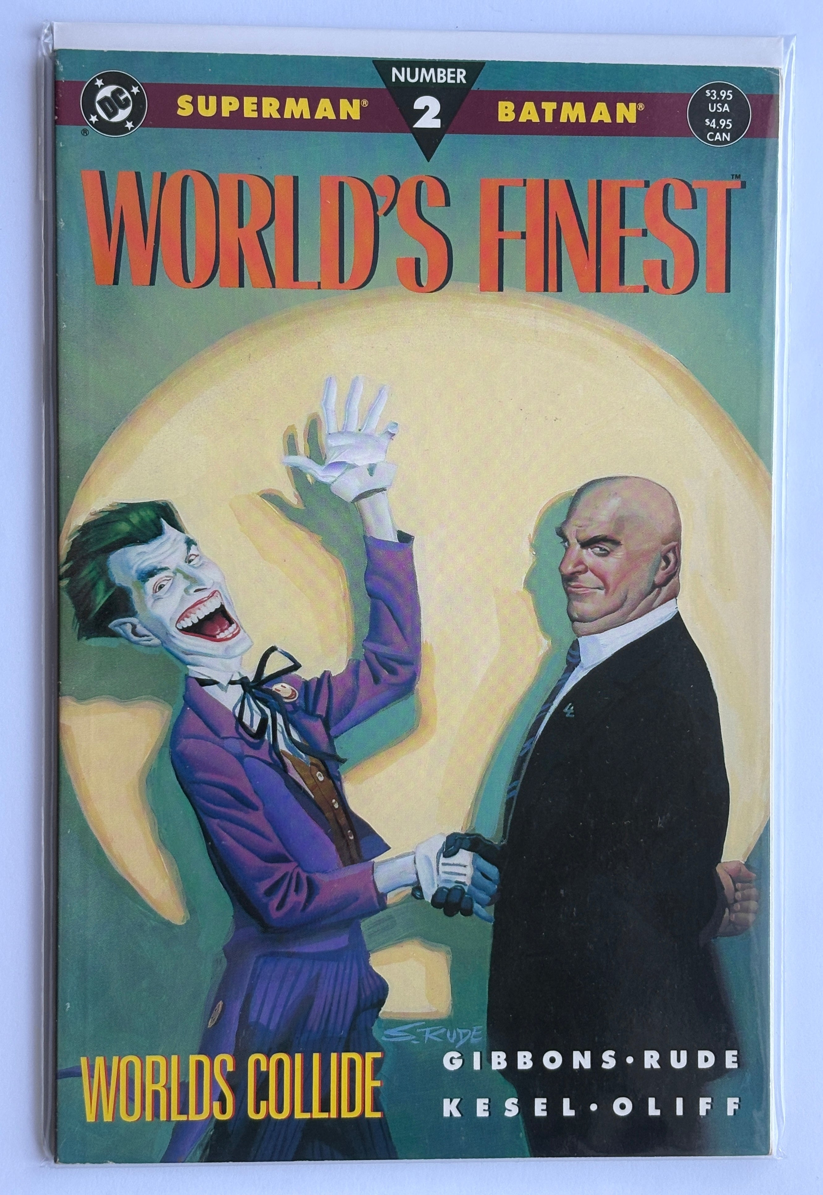 World's Finest #2 Worlds Collide Superman Batman Book 2 of 3 DC 1990 F/VF 7.0