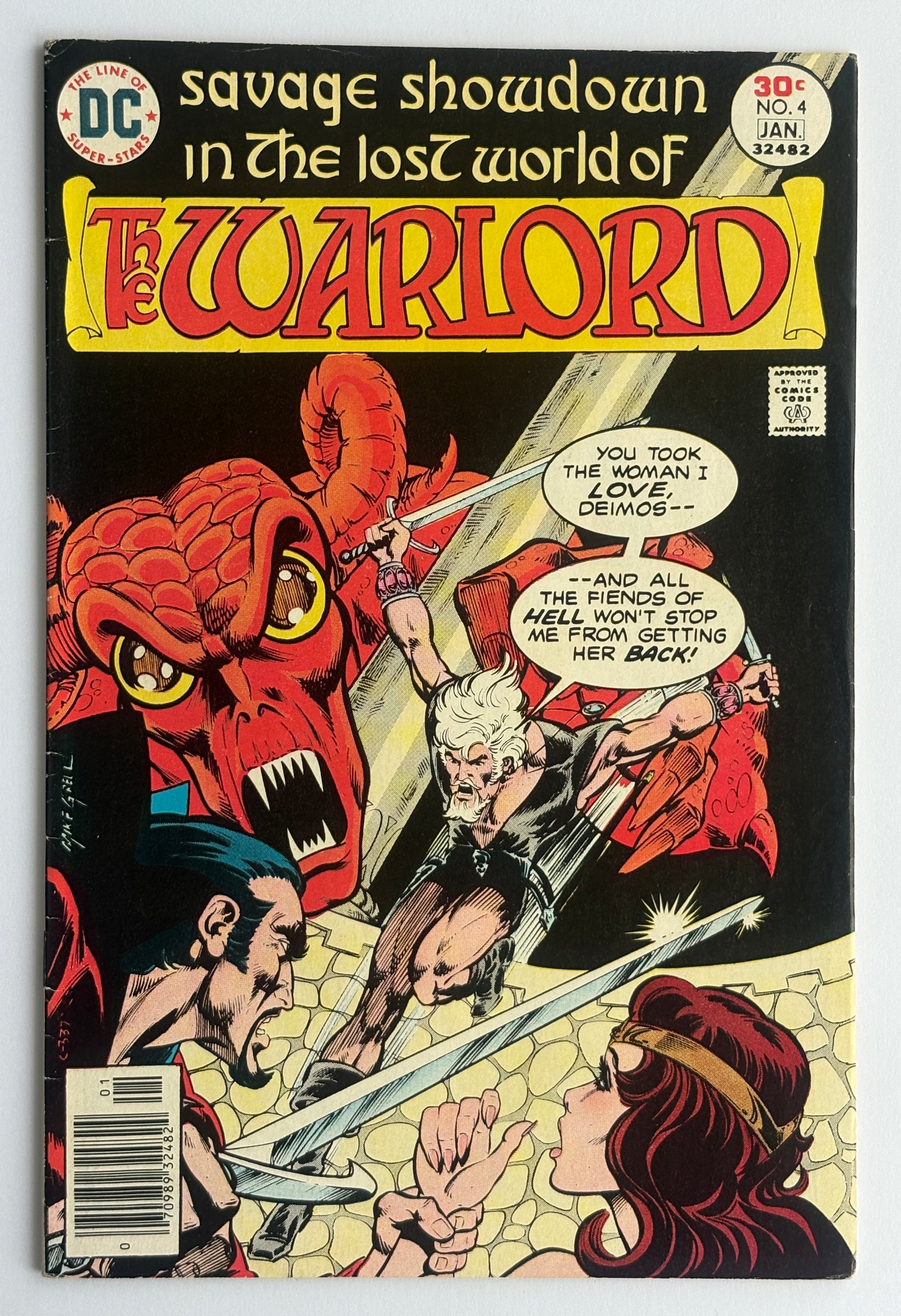 The Warlord #4 - DC Comics - January 1977 FN 6.0