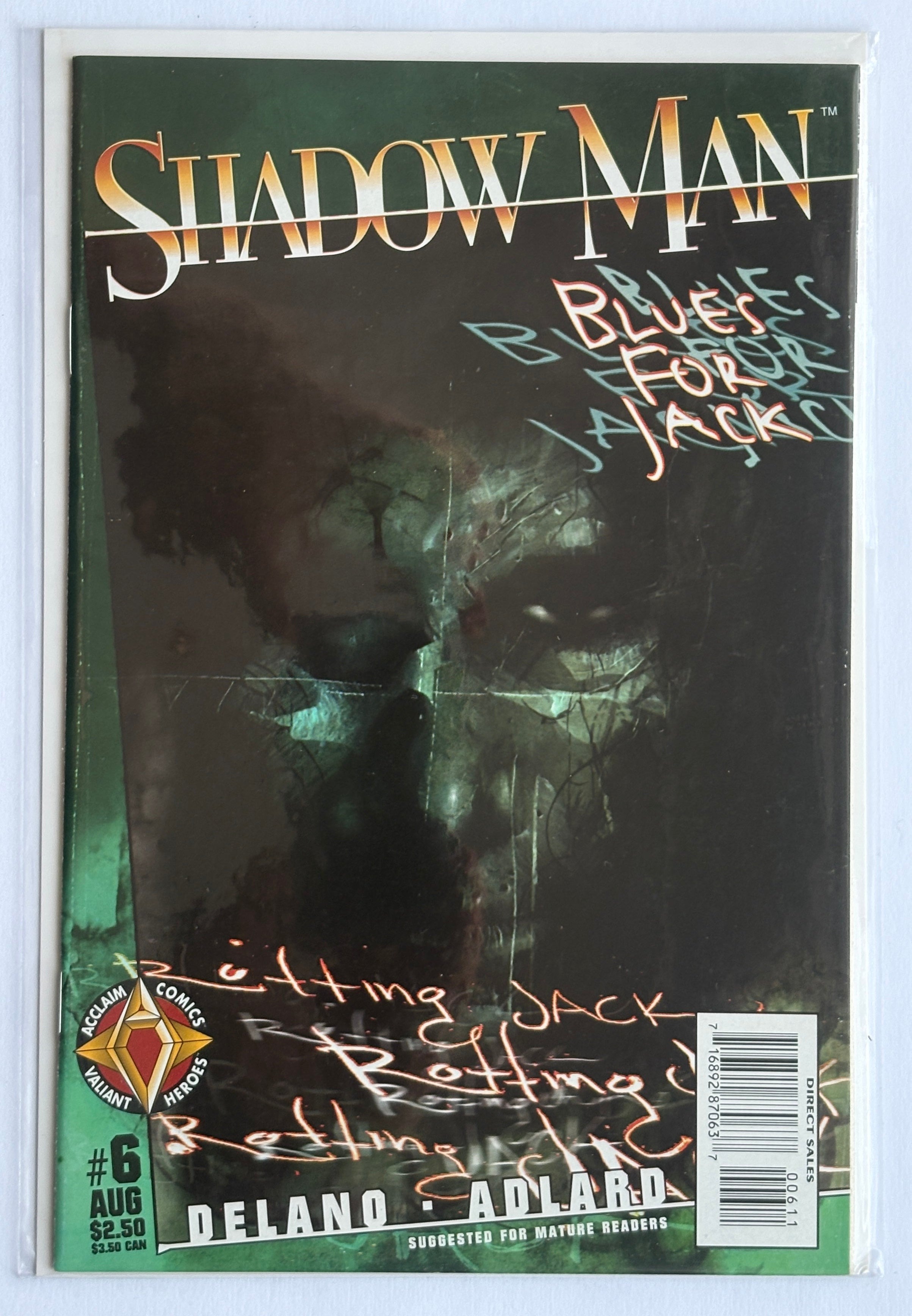 Shadow Man #6  - 1st Printing Garth Ennis Acclaim Comics August 1997 VF/NM 9.0