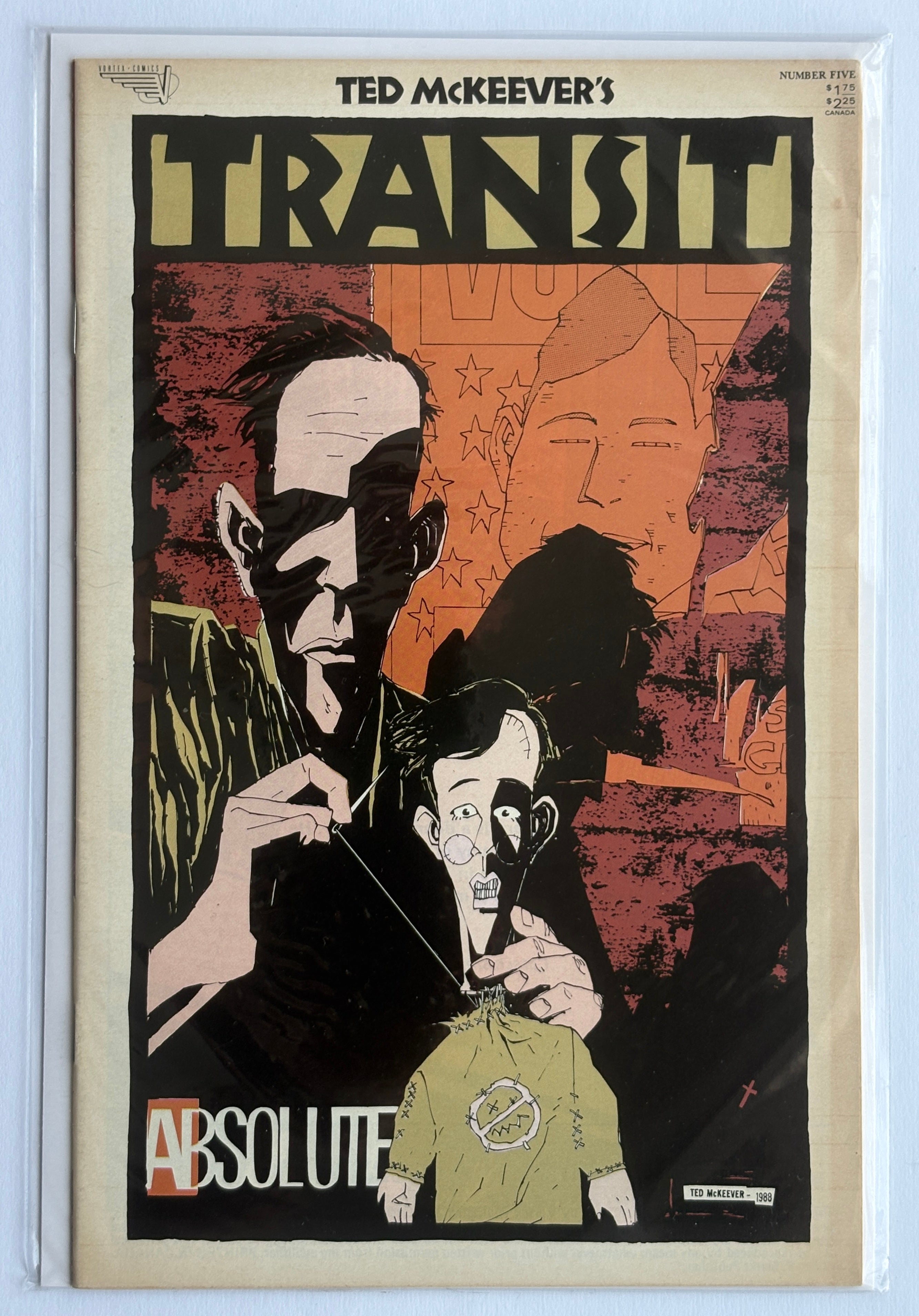 Transit #5 - Ted McKeever - Vortex Publishing March 1988 F/VF 7.0