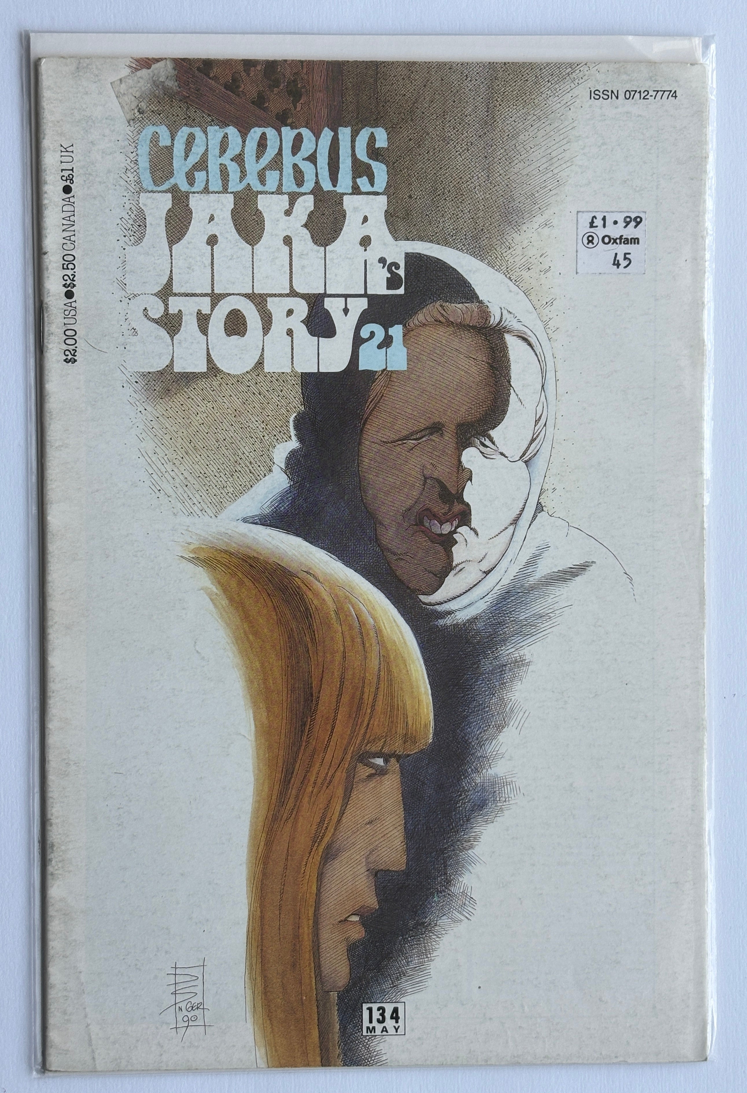Cerebus #134 Jaka's Story #21 - Aardvark-Vanaheim - May 1990 VG/FN 5.0