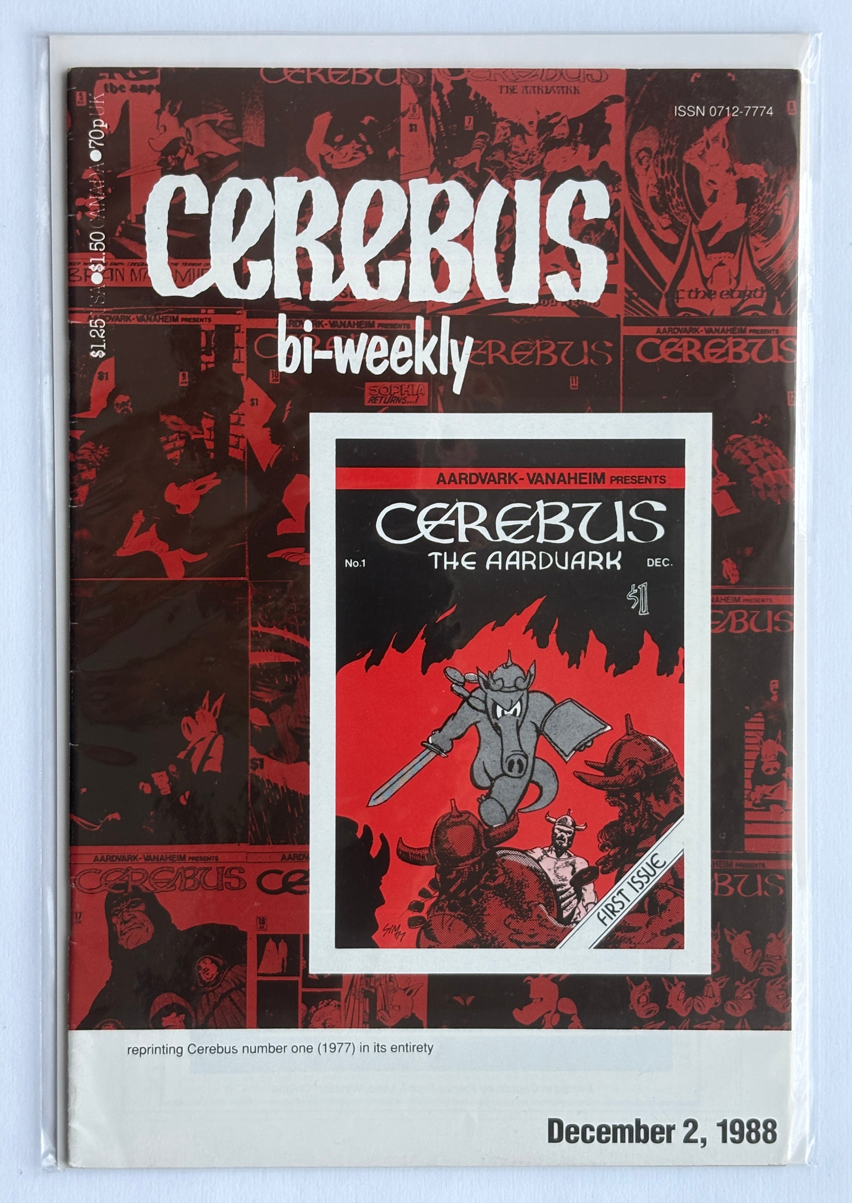 Cerebus Bi-Weekly #1 - Reprint of First Issue - 2 December 1988 FN+ 6.5