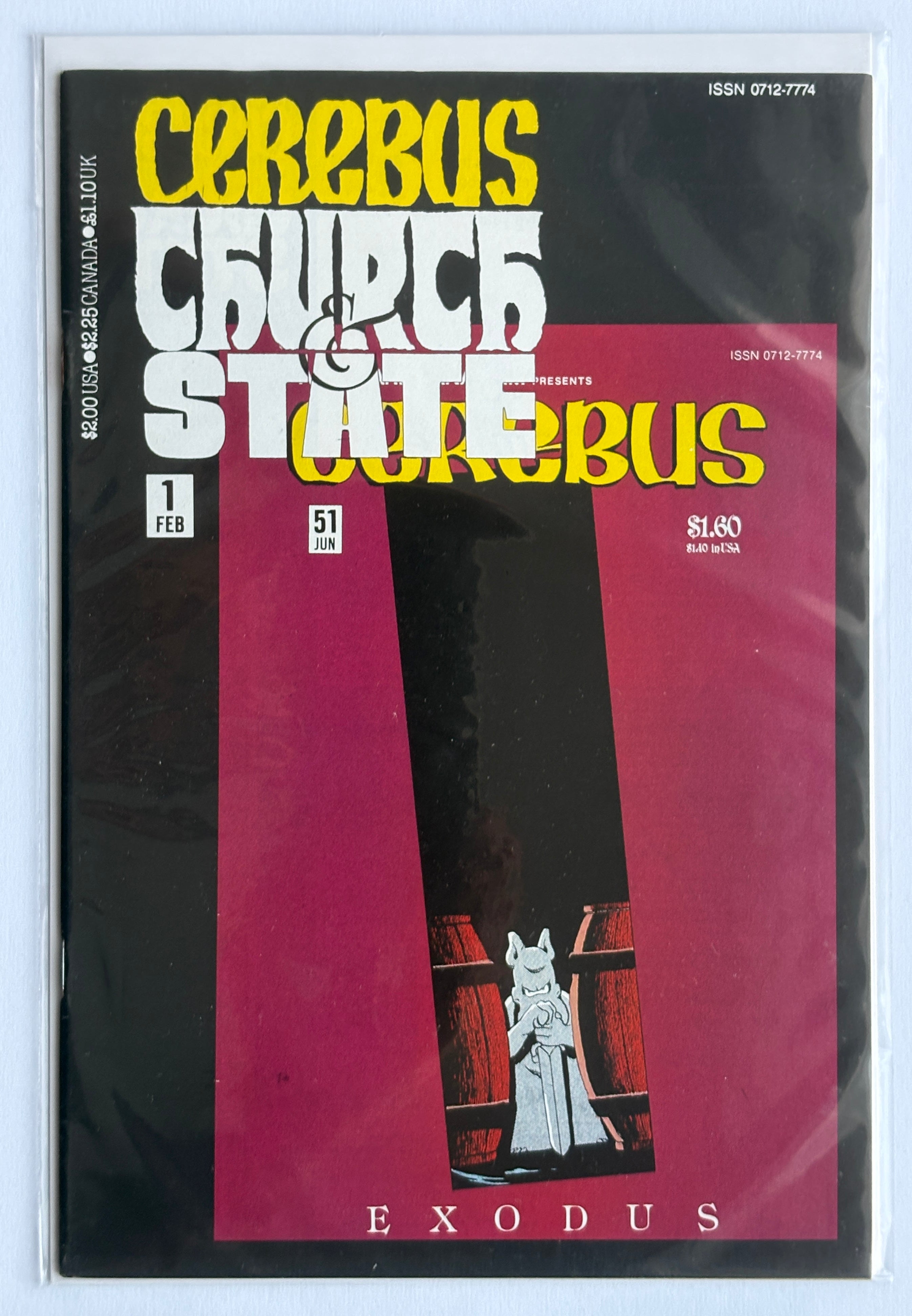 Cerebus Church & State #1 - Aardvark Venaheim Inc February 1991 F/VF 7.0