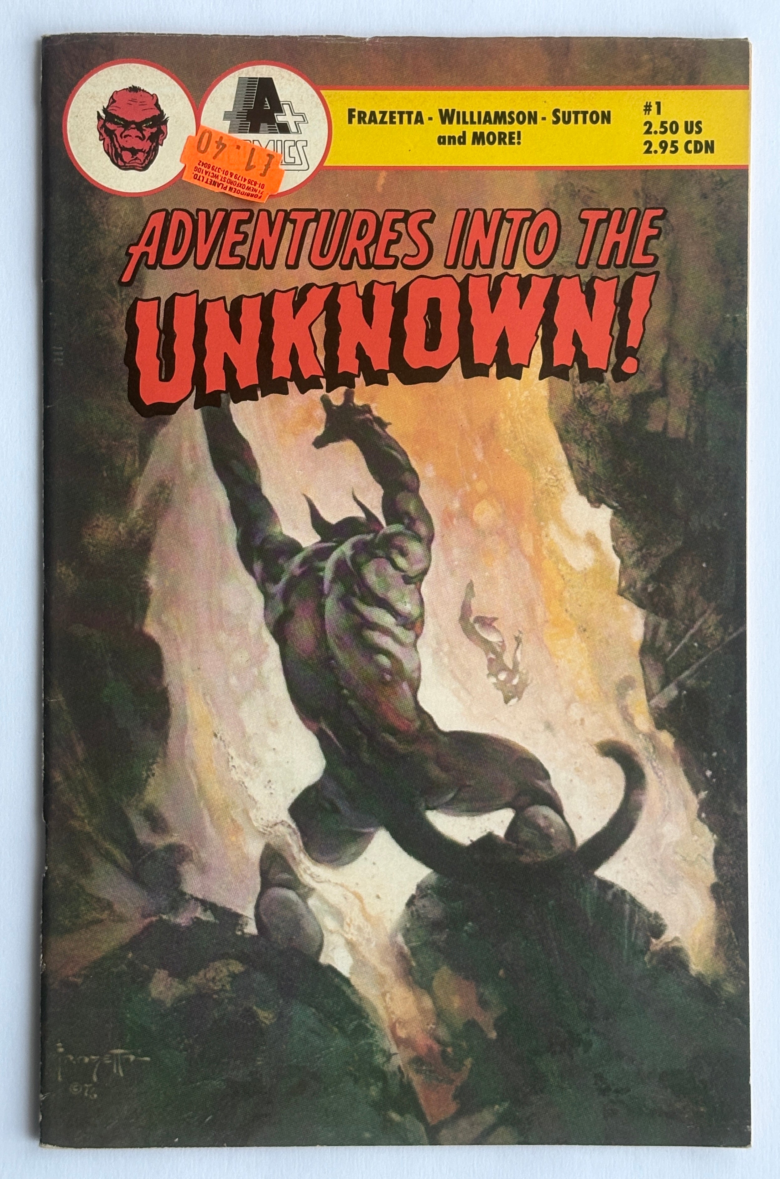 Adventures into the Unknown! #1 - Frank Frazetta - A+ Comics 1990 F/VF 7.0