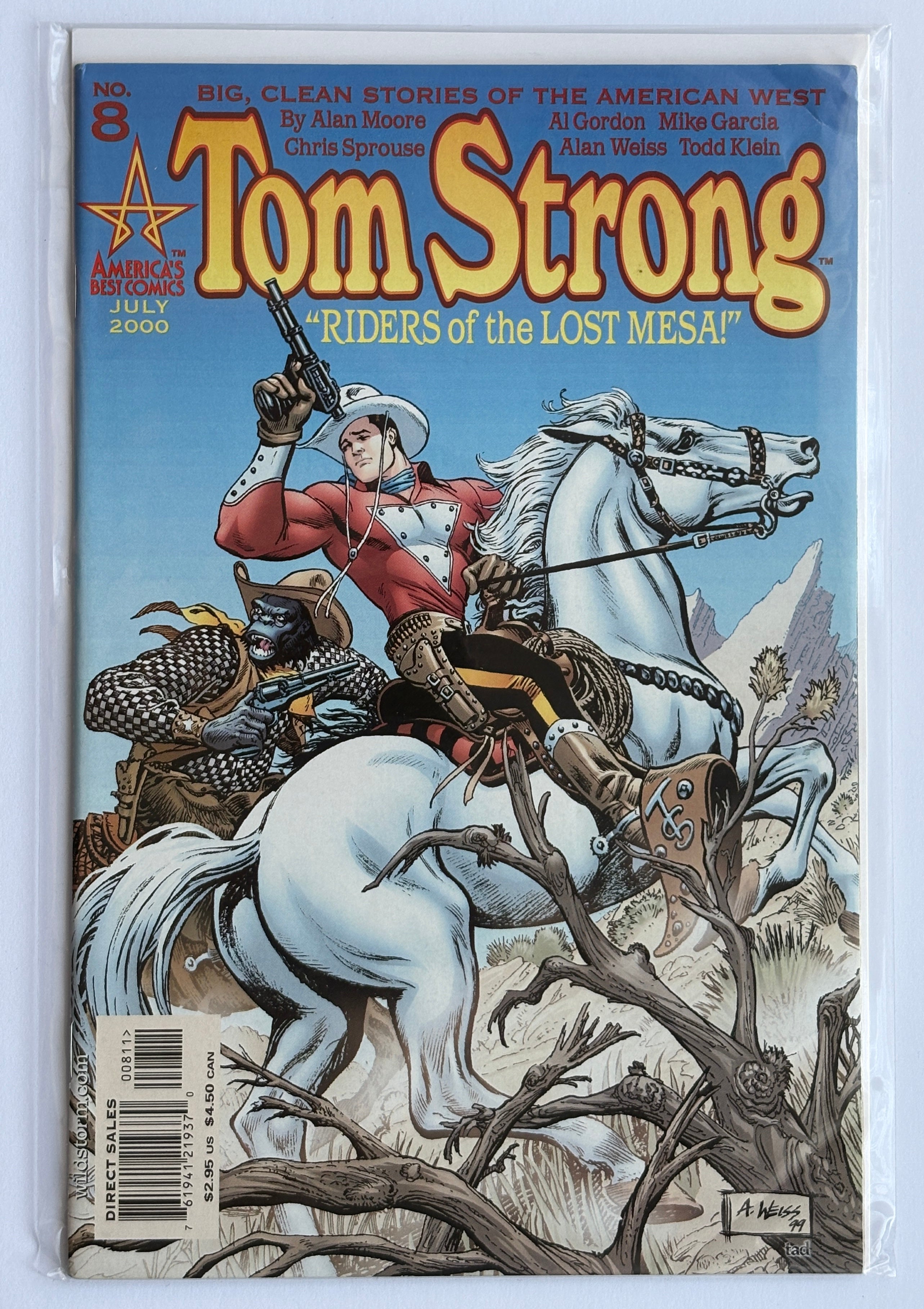 Tom Strong #8 - 1st Printing Alan Moore America's Best Comics July 2000 VF- 7.5