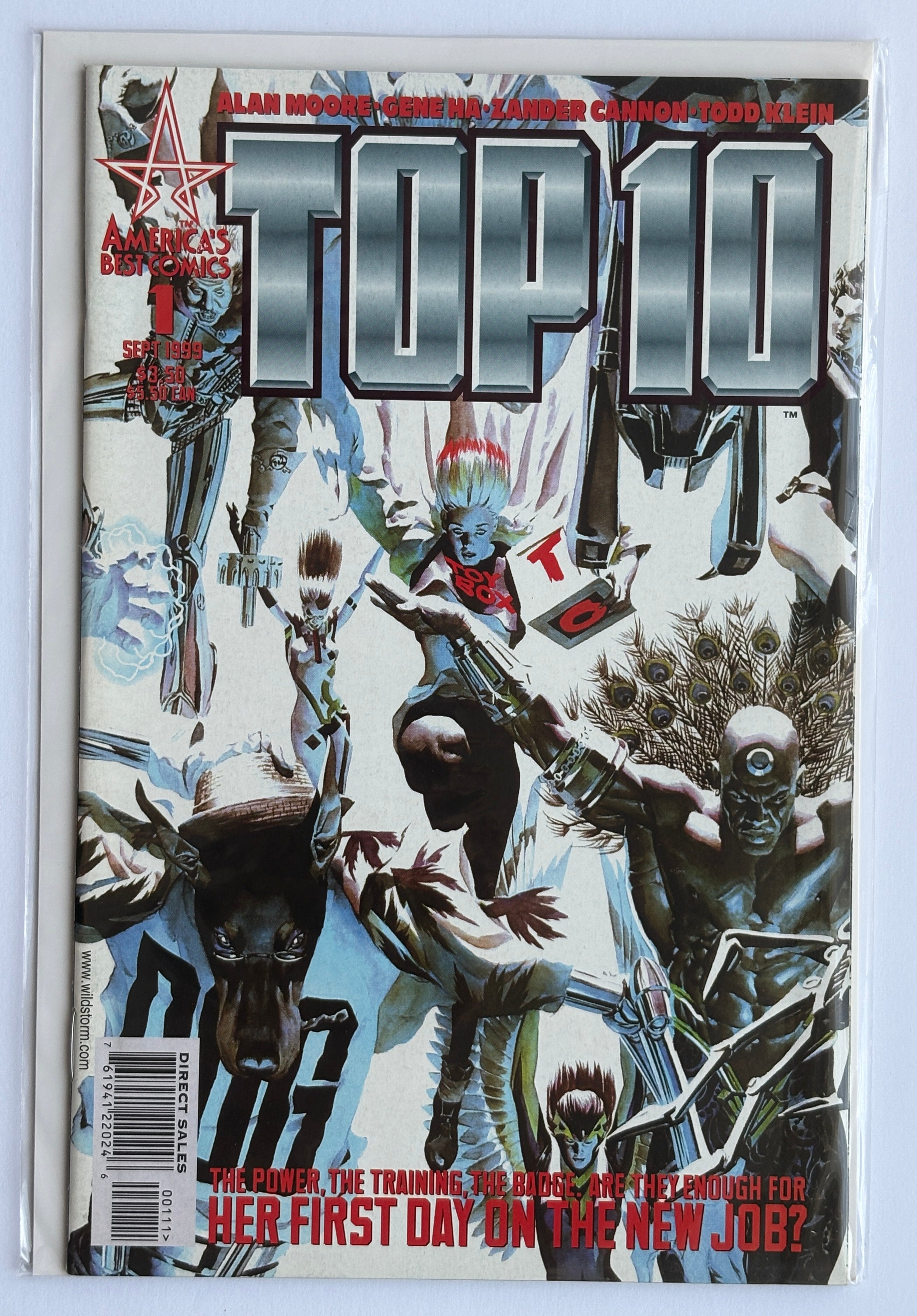 Top 10 #1 - America's Best Comics 1st Printing Alan Moore September 1999 VF+ 8.5