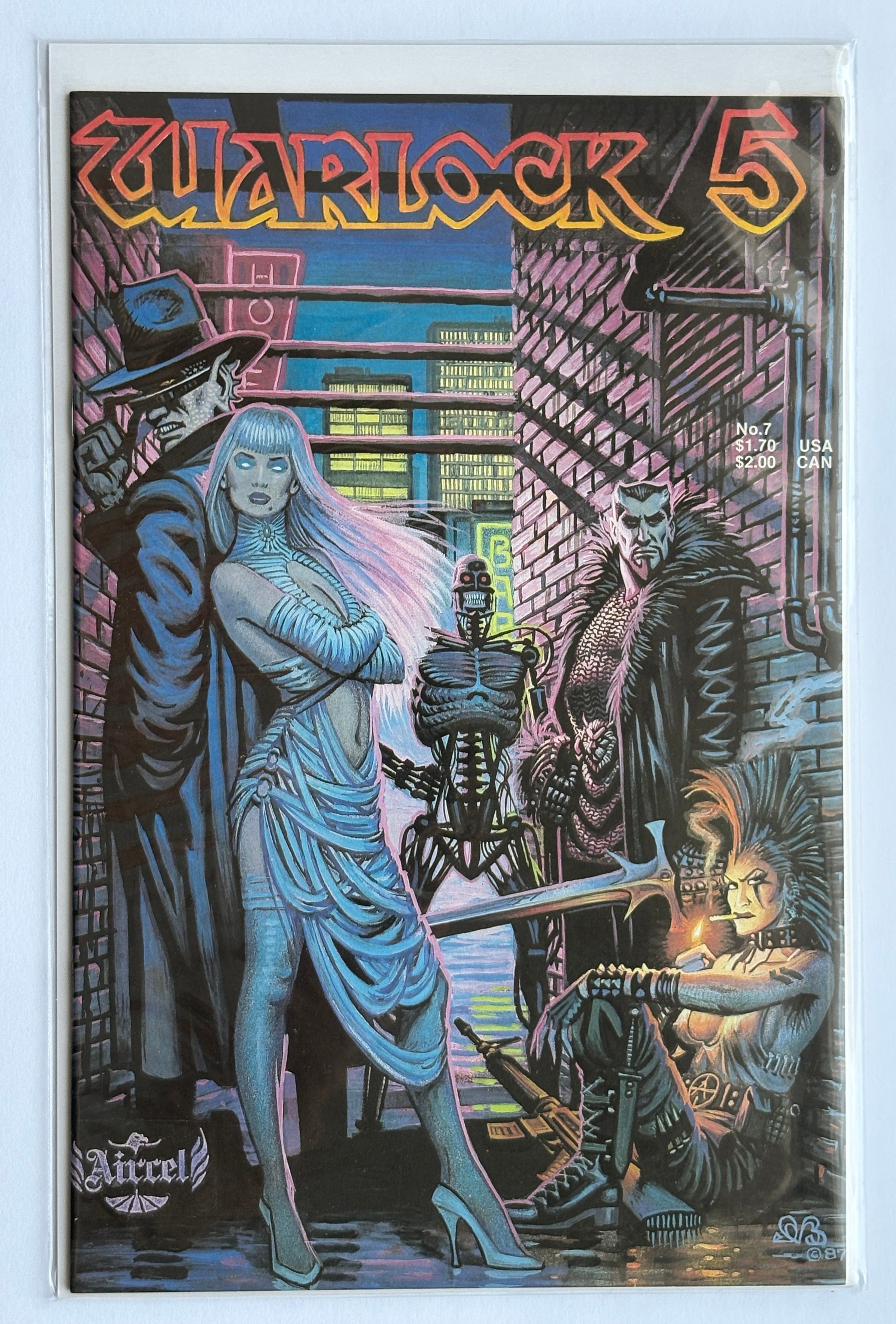 Warlock 5 #7 - Aircel Publishing 1987 F/VF 7.0