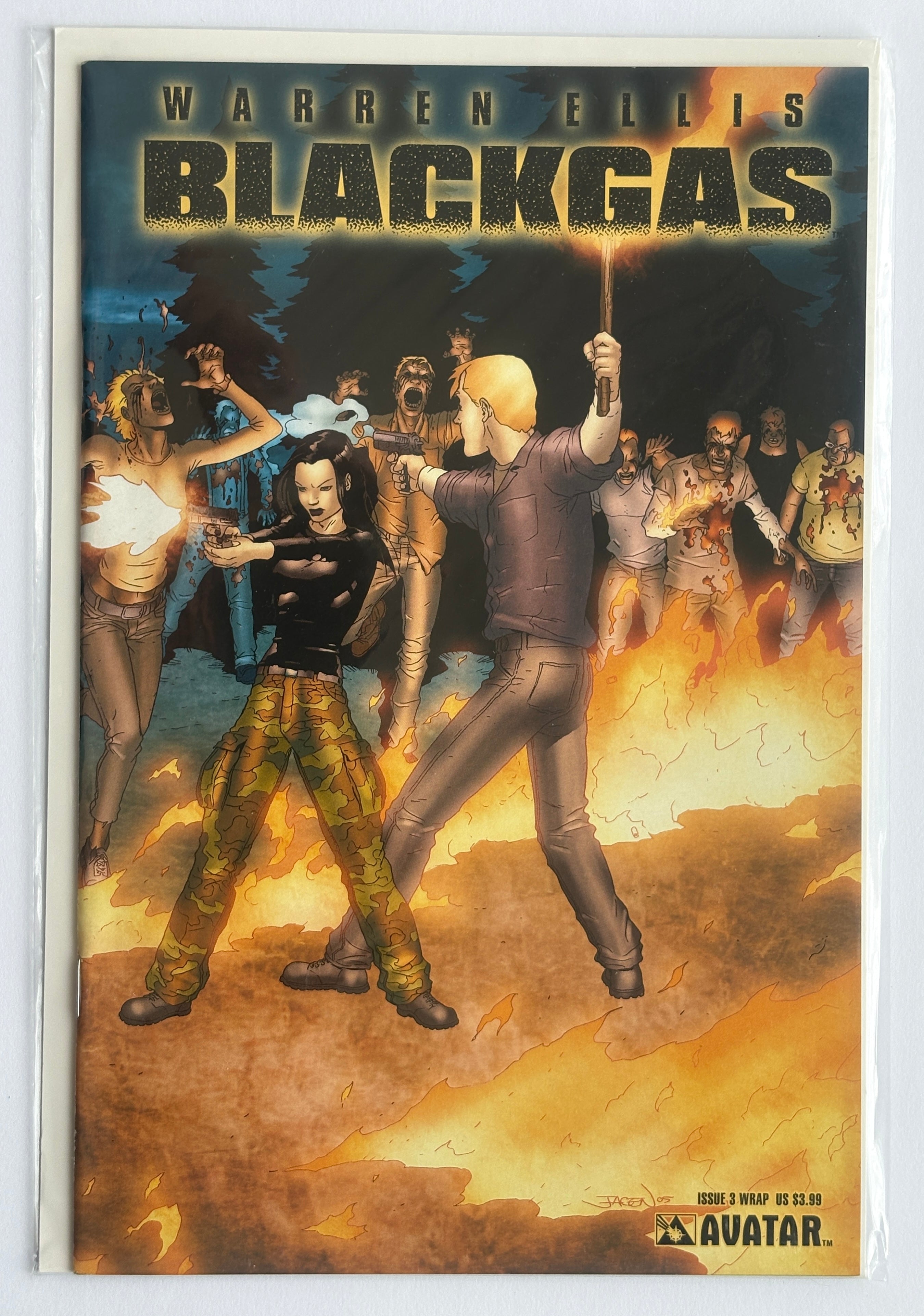 Blackgas #3 - Warren Ellis Cover Wrap - Avatar Press May 2006 VF+ 8.5