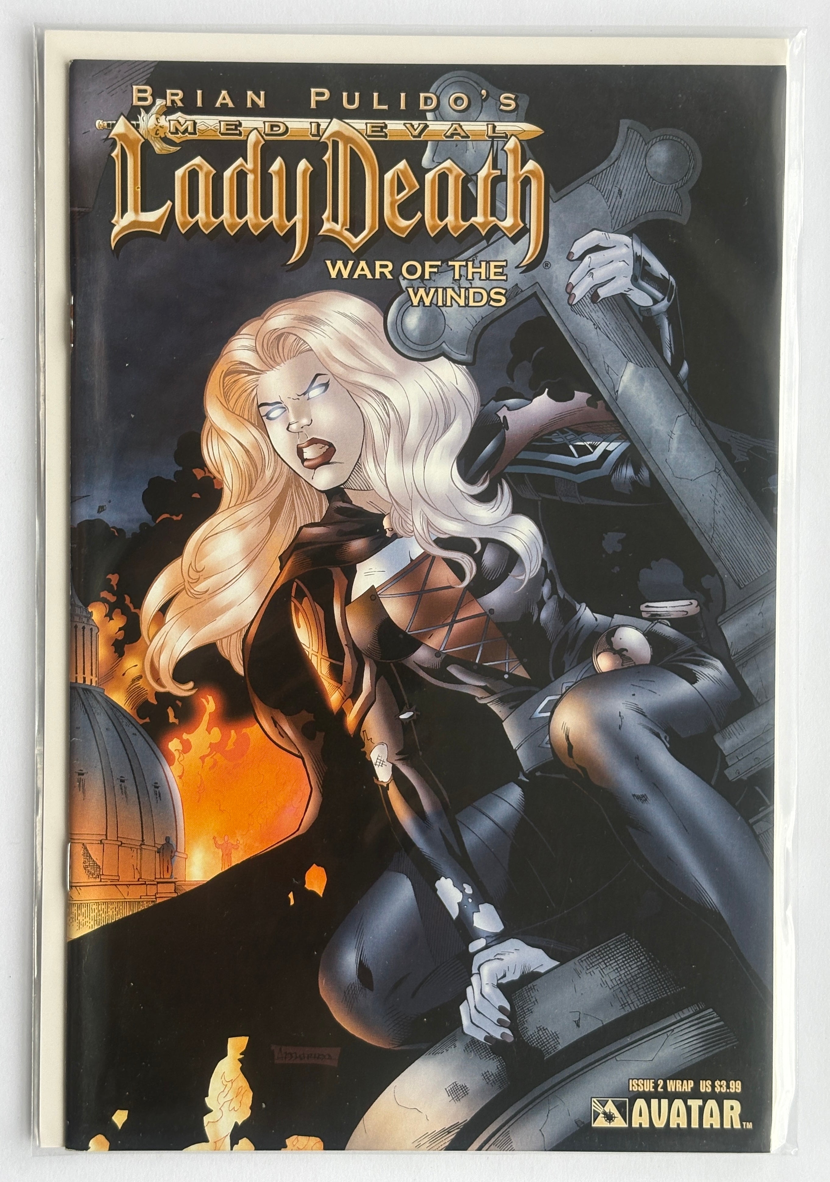 Medieval Lady Death: War of the Winds #2 Wrap Variant Avatar Comics April 2006 VF 8.0