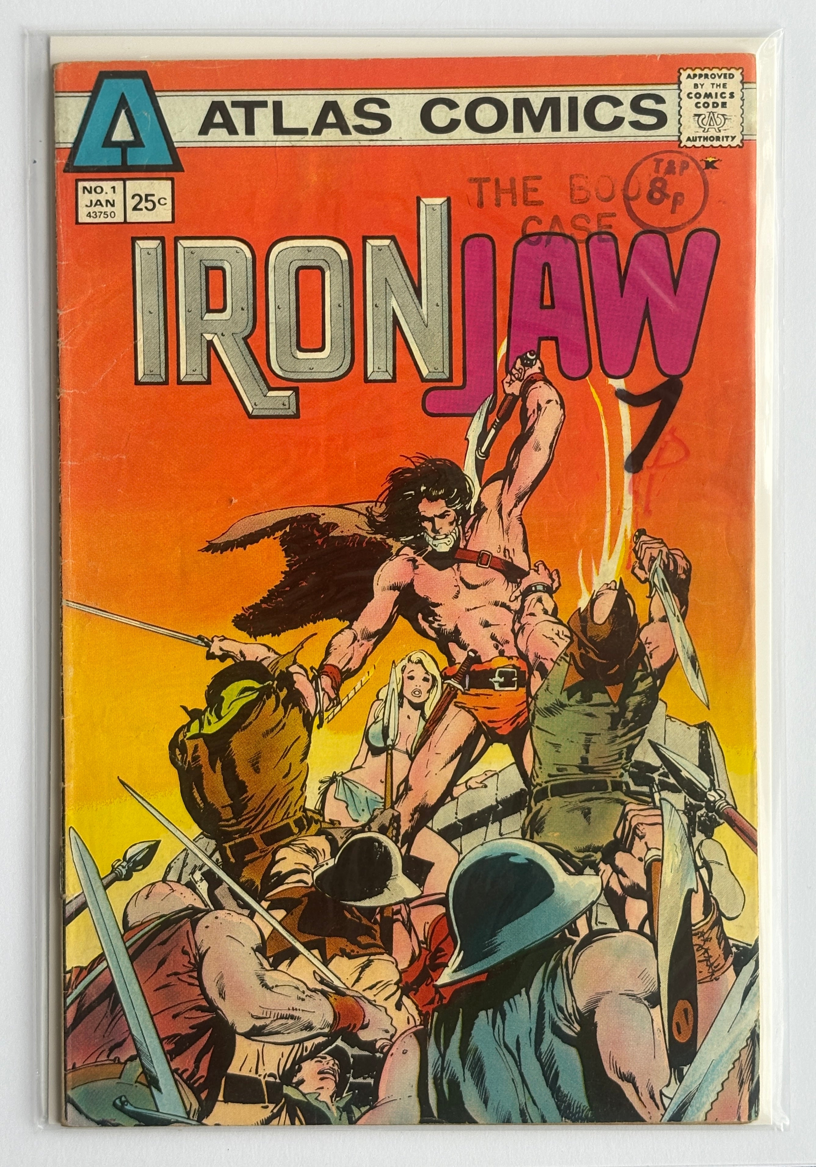 IRONJAW #1 - The Origin of Ironjaw - Atlas Comics - January 1975 VG- 3.5