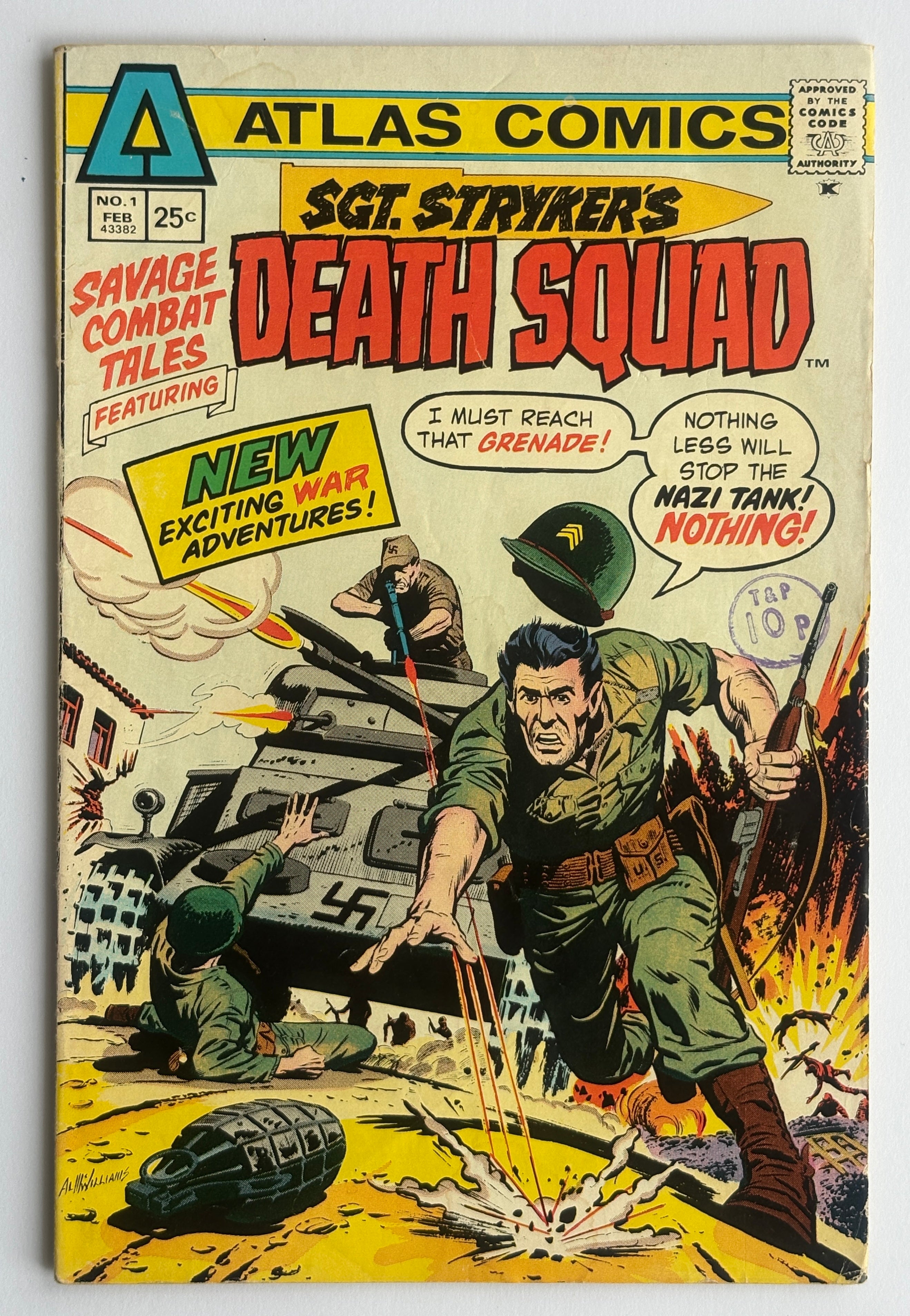 Savage Combat Tales #1 Sgt Stryker's Death Squad Atlas Comics July 1975 FN 6.0