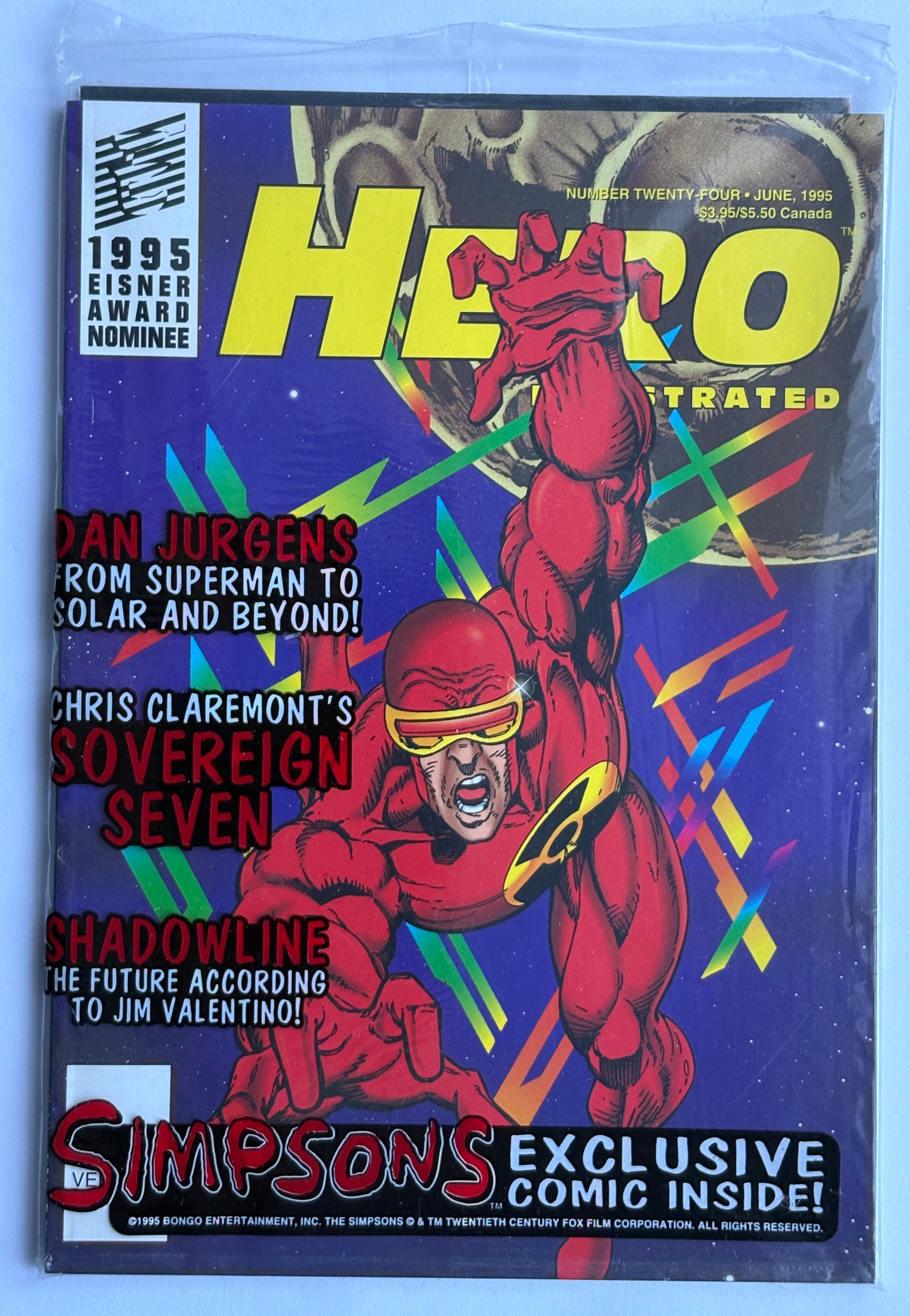 Hero Illustrated #24 with Simpsons Exclusive Comic Still Sealed  June 1995
